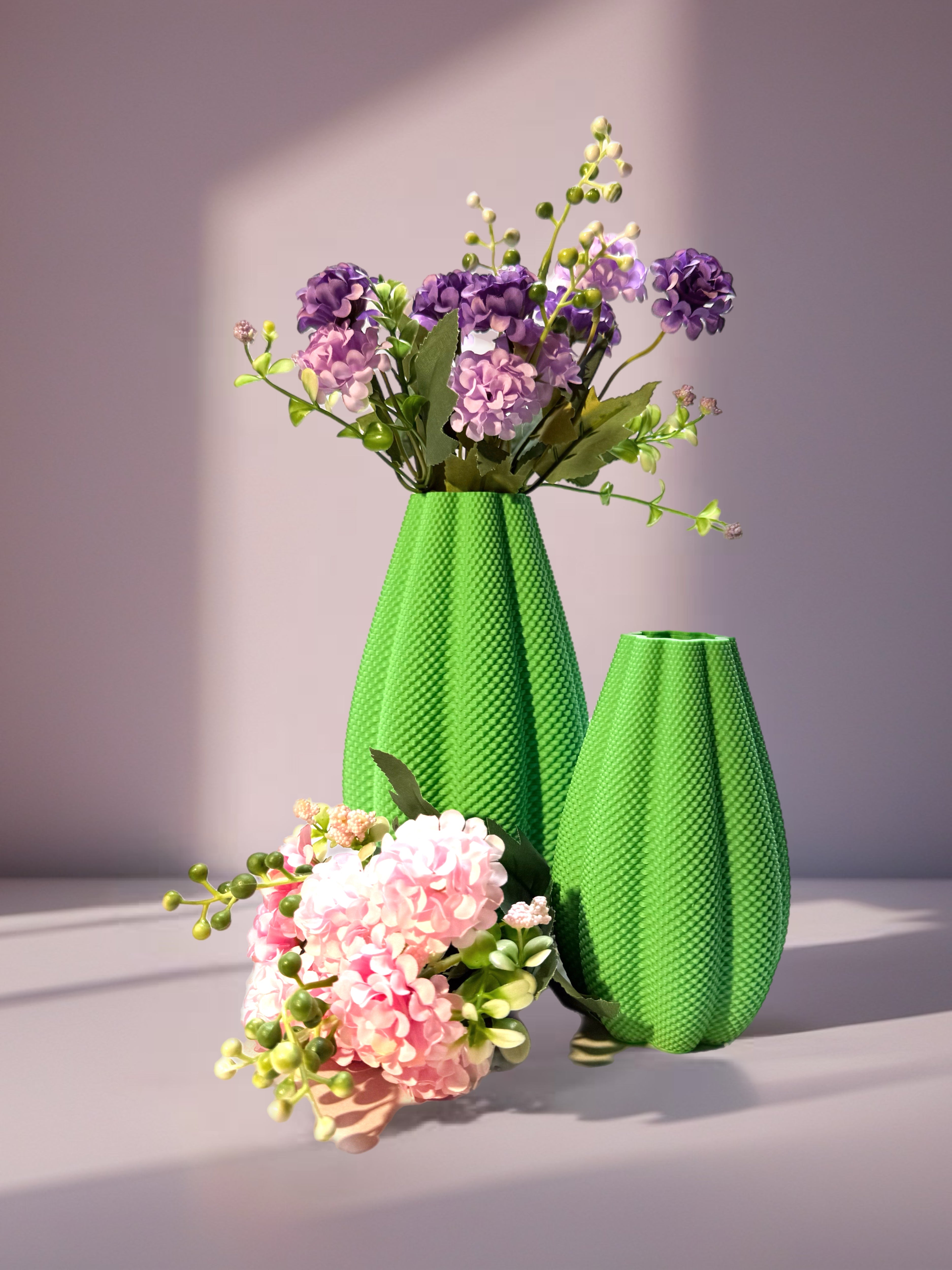 Indoor Duo Vases "Sol" for Dried Flowers or Grasses