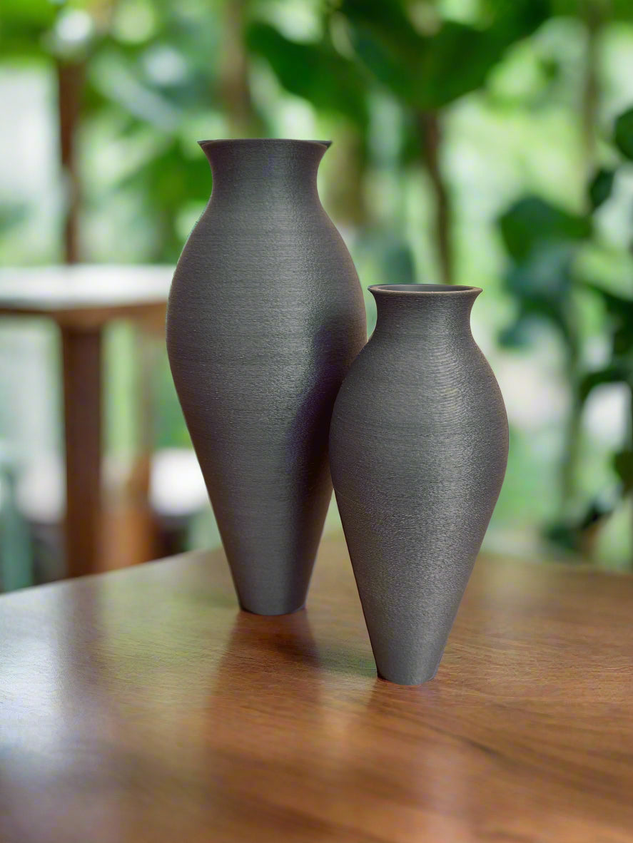 Vase Duo "Slender" - Get a smaller one for free Grey