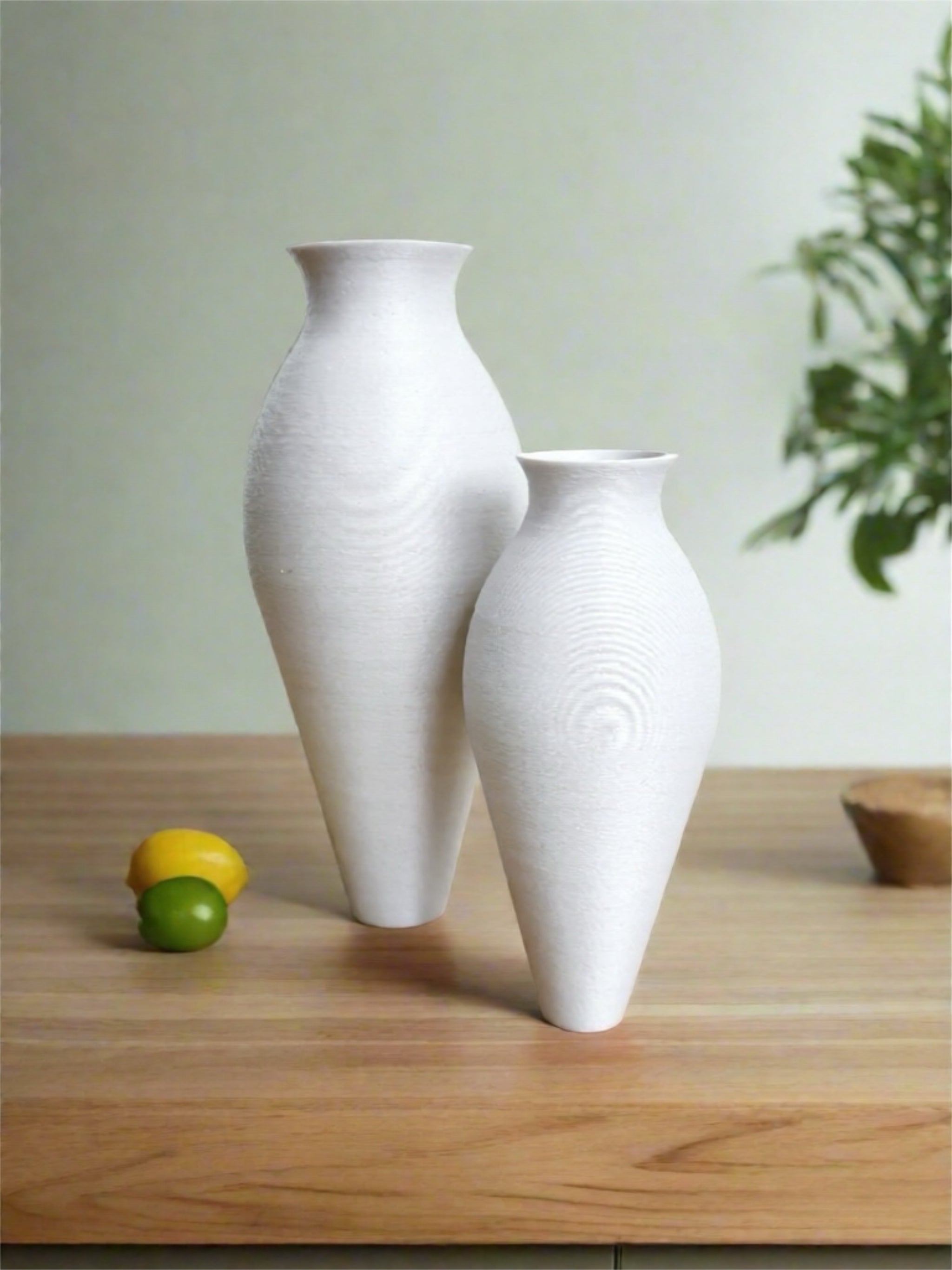 Vase Duo "Slender" - Get a smaller one for free White