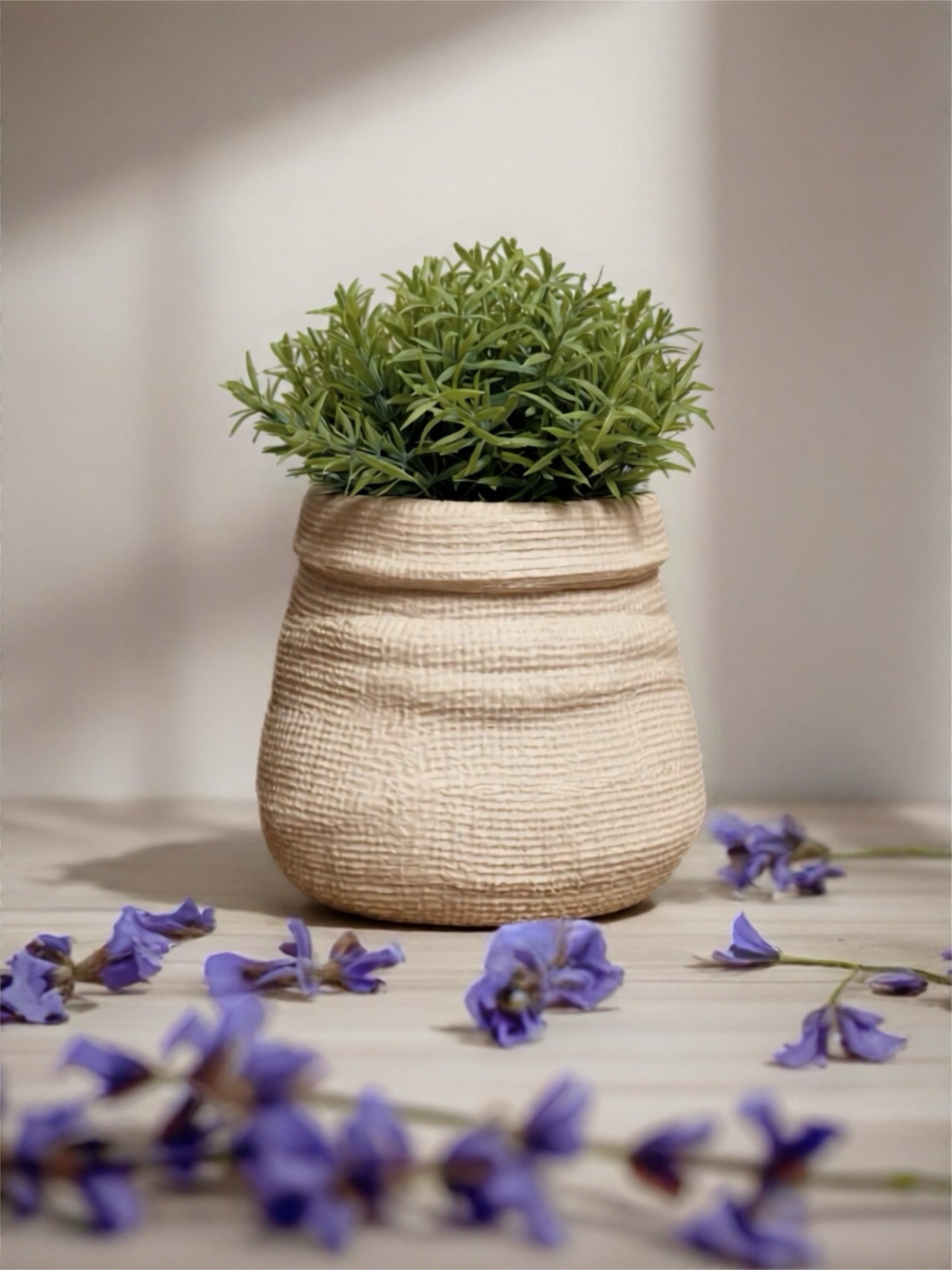 Indoor Planter "Jute Bag" Beige