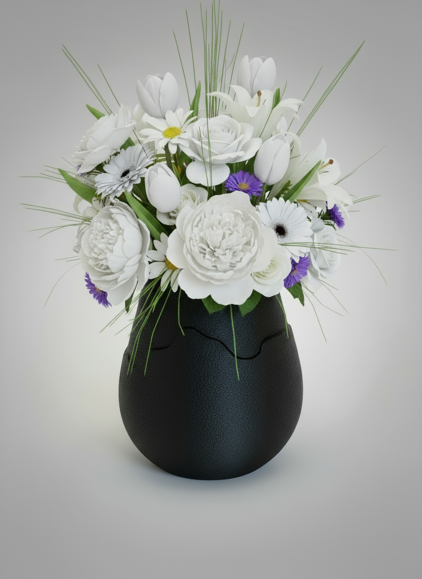 Vase "Shadow Crest" Black