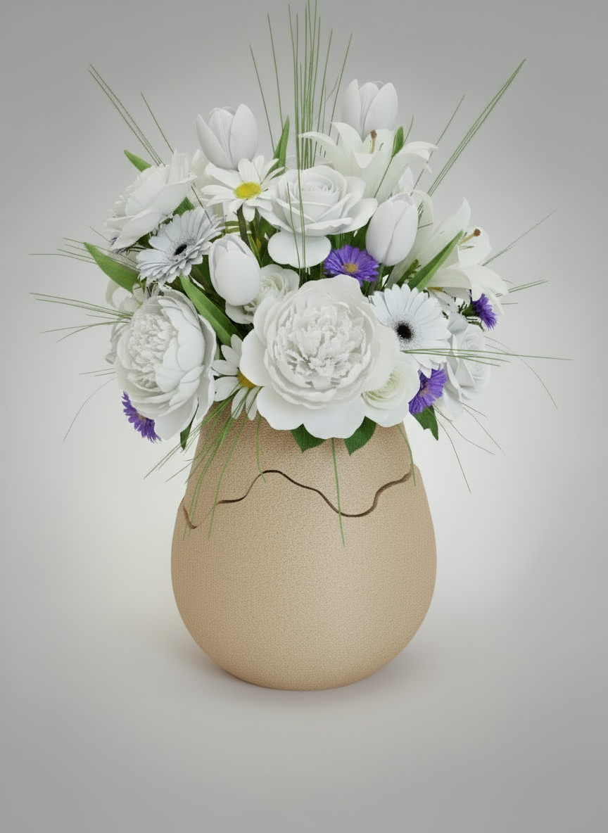 Vase "Shadow Crest" Beige