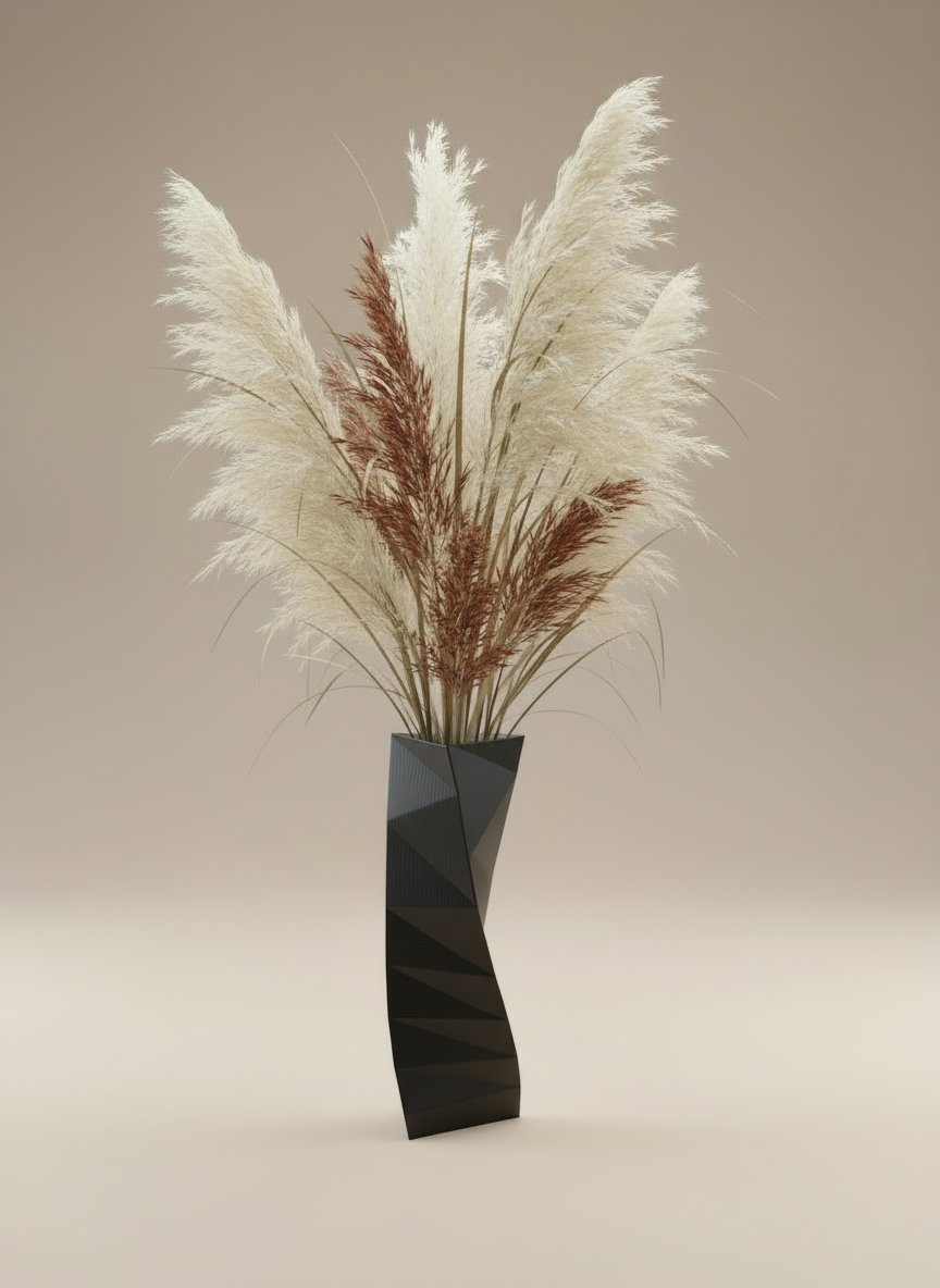 Vase "Twister" Black