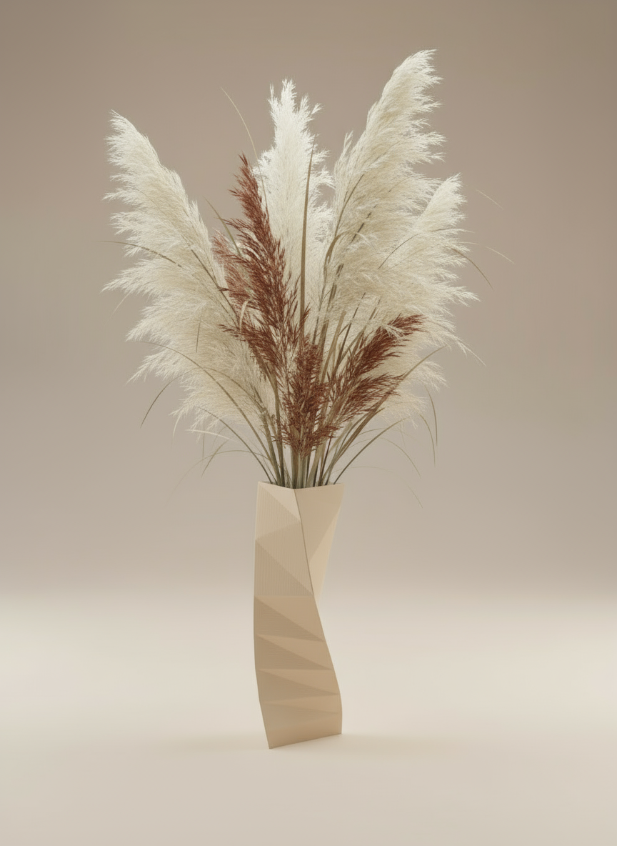 Vase "Twister" Beige