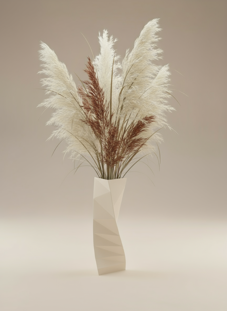 Vase "Twister" Cream White