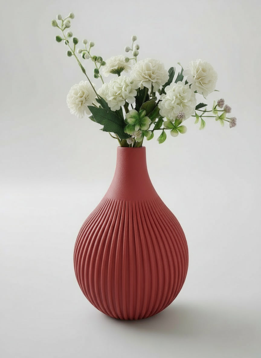 Vase "Obira" Maroon Red
