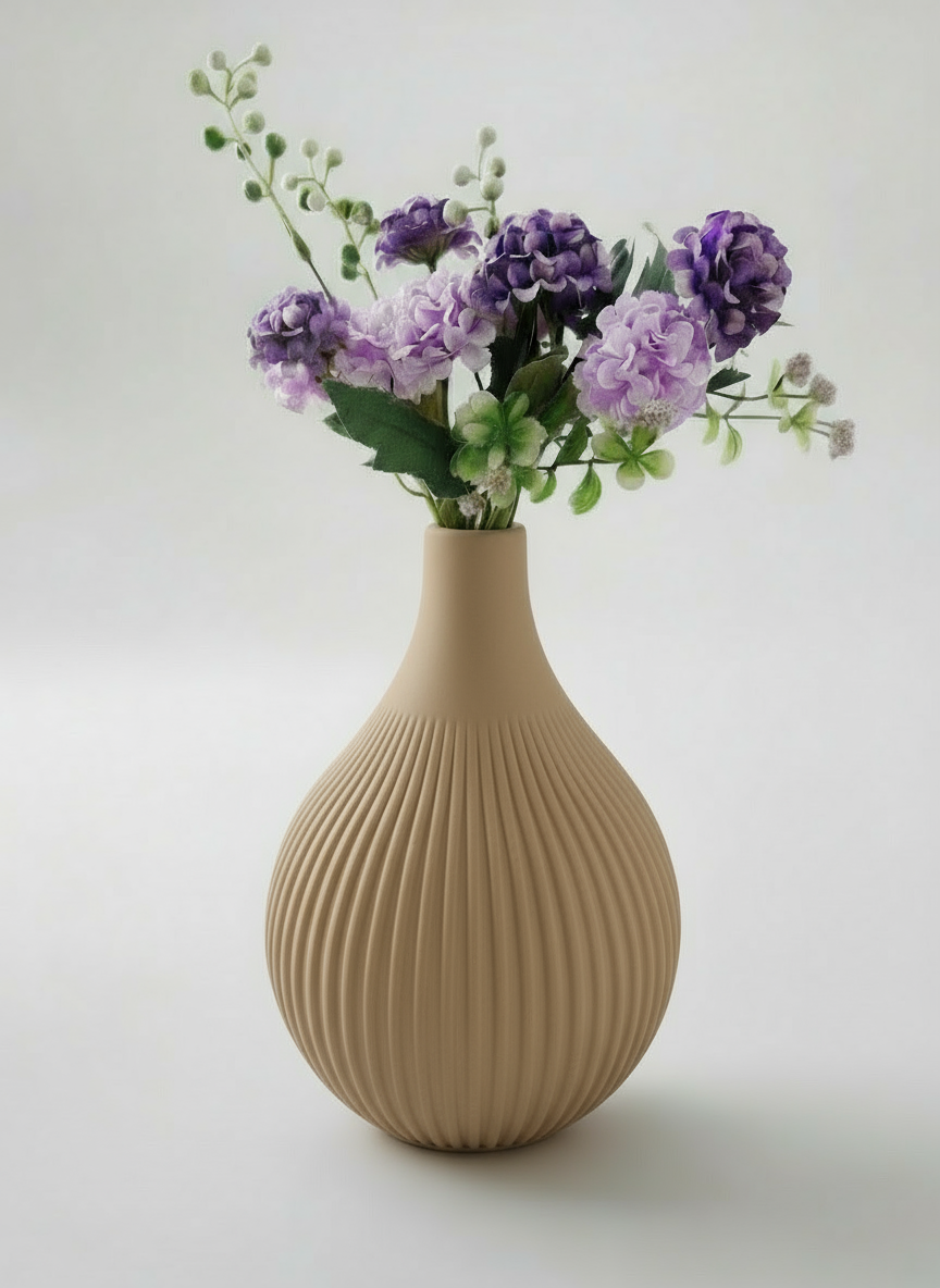 Vase "Obira" Beige