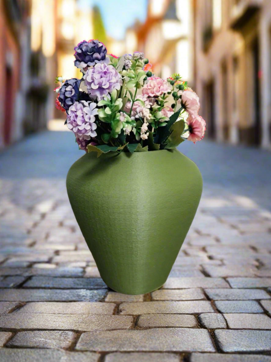 Indoor Vase "Jamilla" Olive Green
