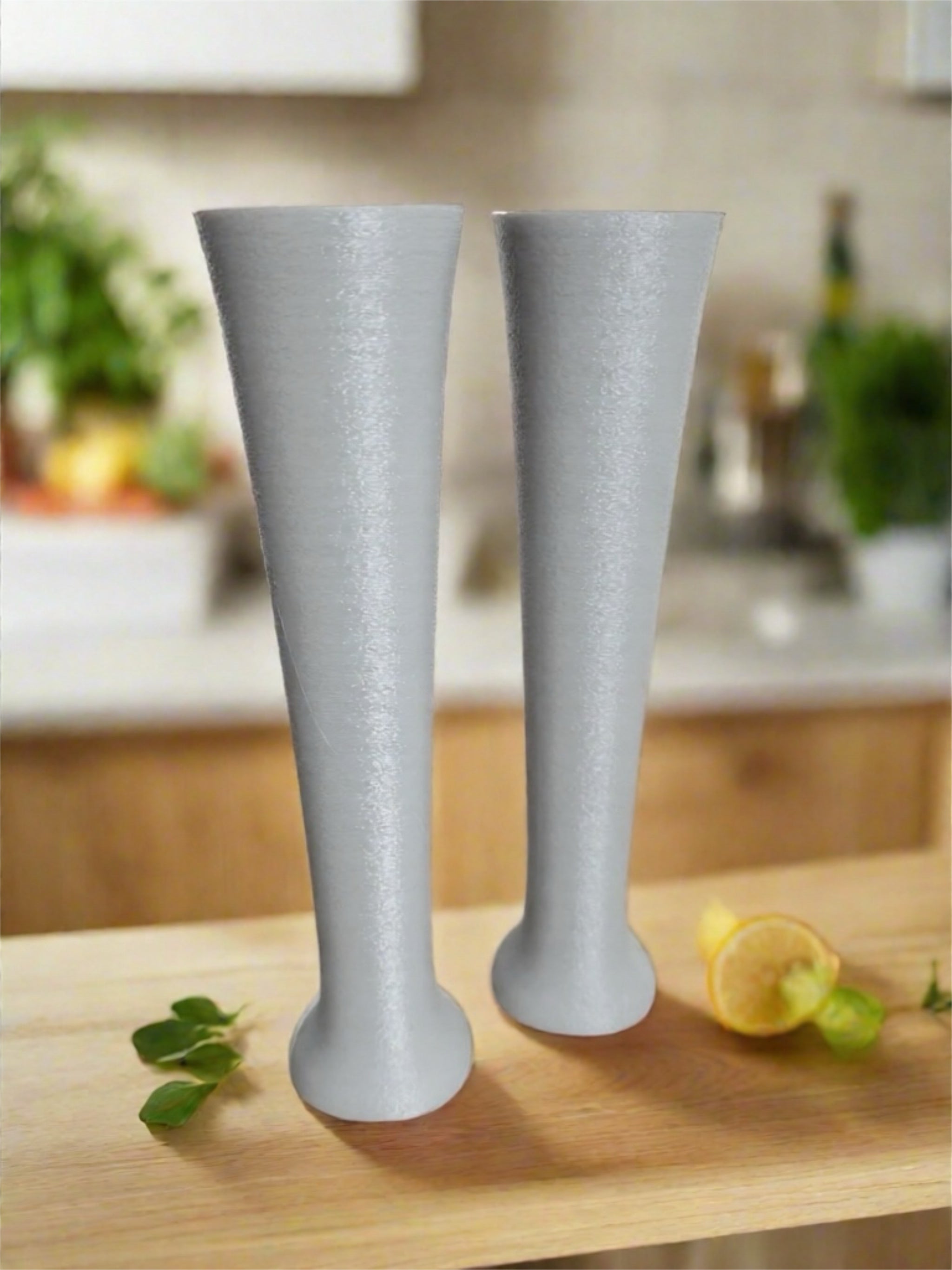Vase Duo "Cleo" Light Grey