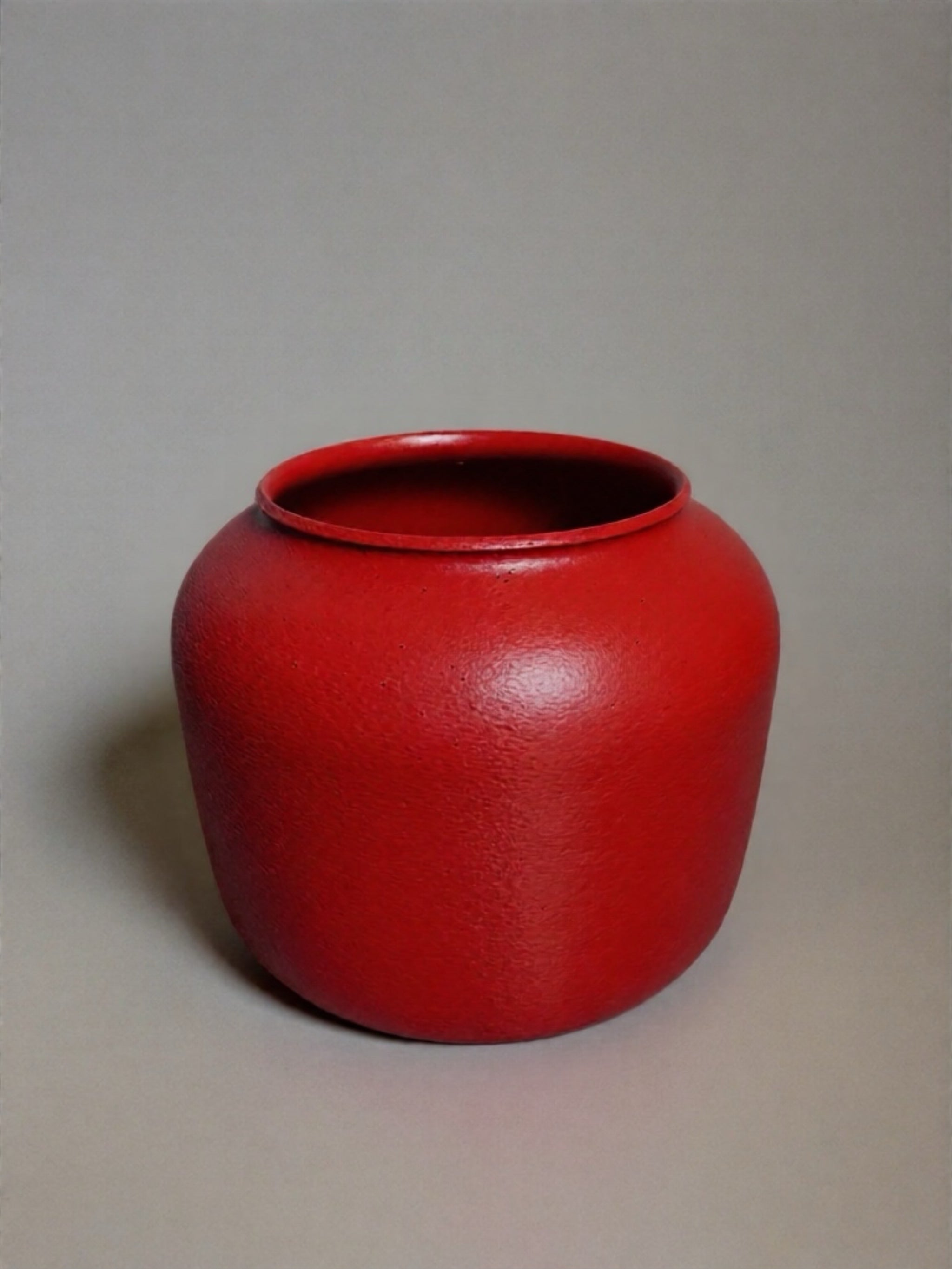 Vase and Indoor Planter "Mercury" Maroon Red