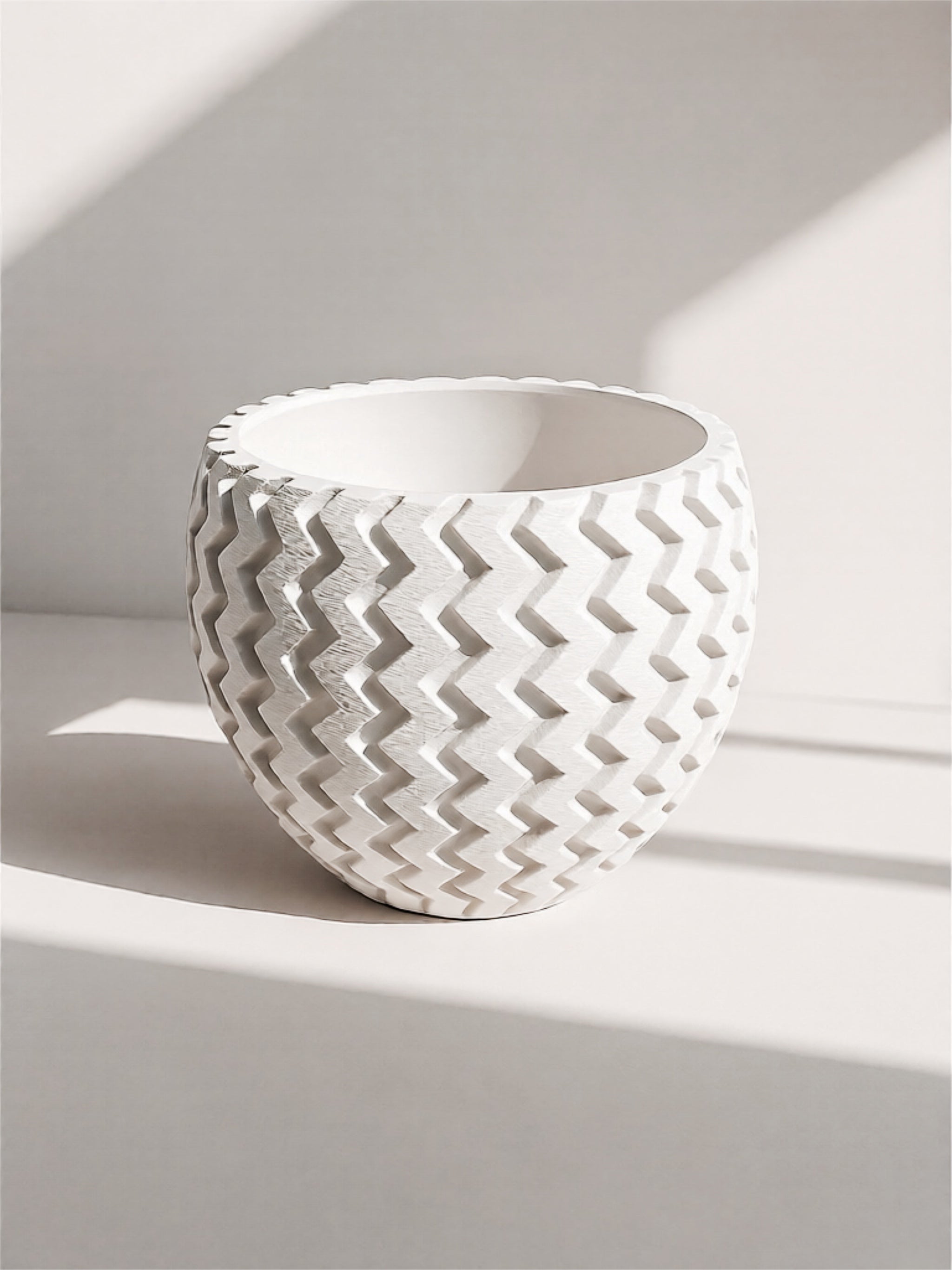 Planter Solo or Duo "Radiona" White