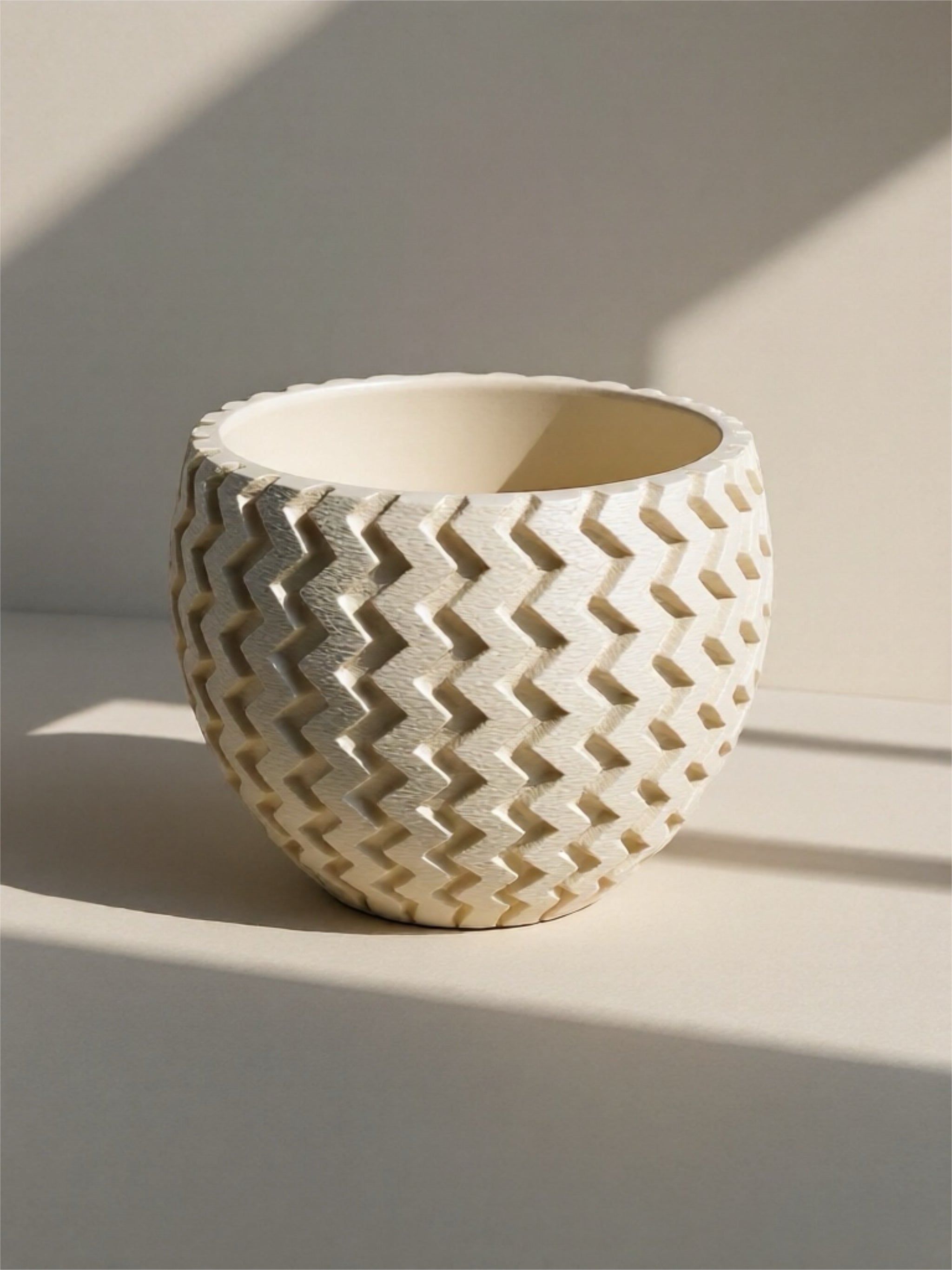 Planter Solo or Duo "Radiona" Cream White