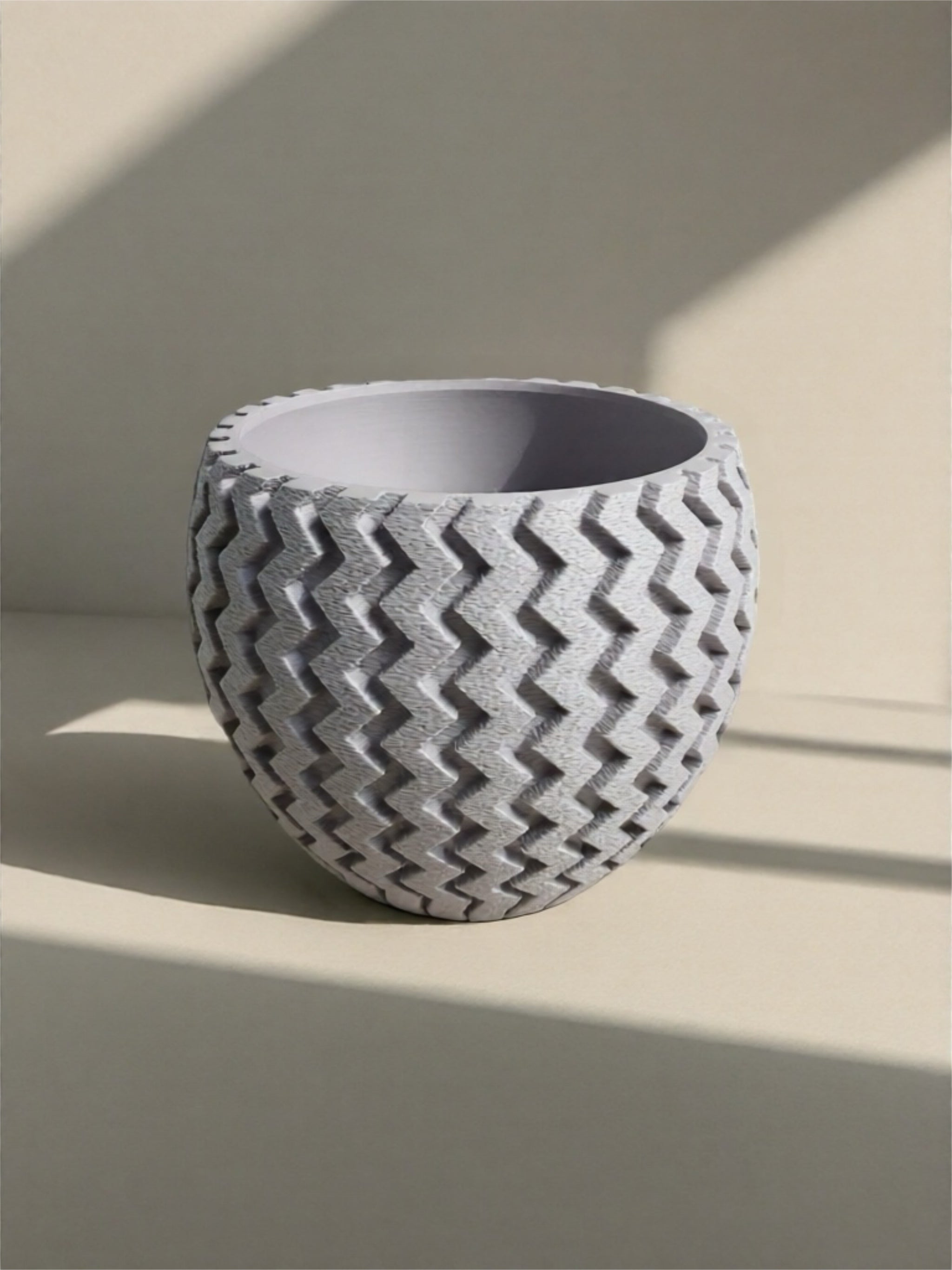 Planter Solo or Duo "Radiona" Light Grey