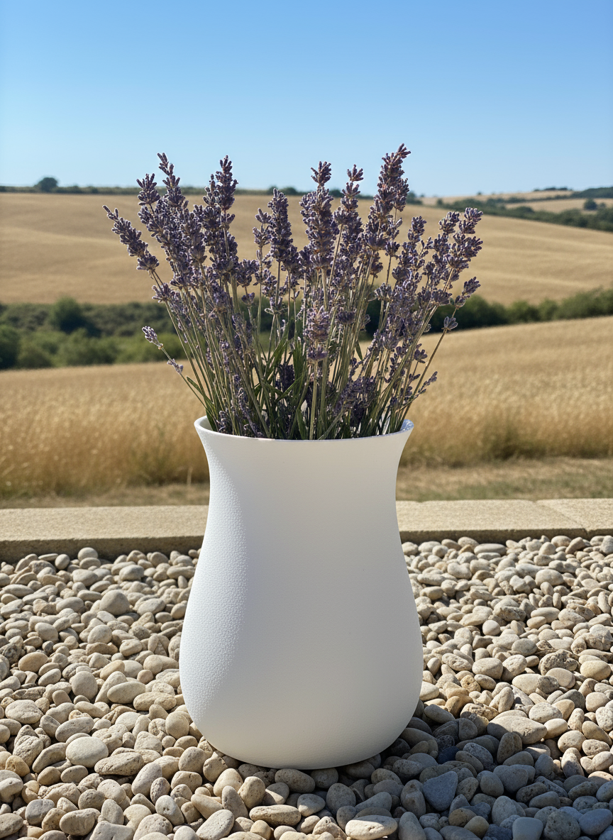 Outdoor Vase "Aero" White