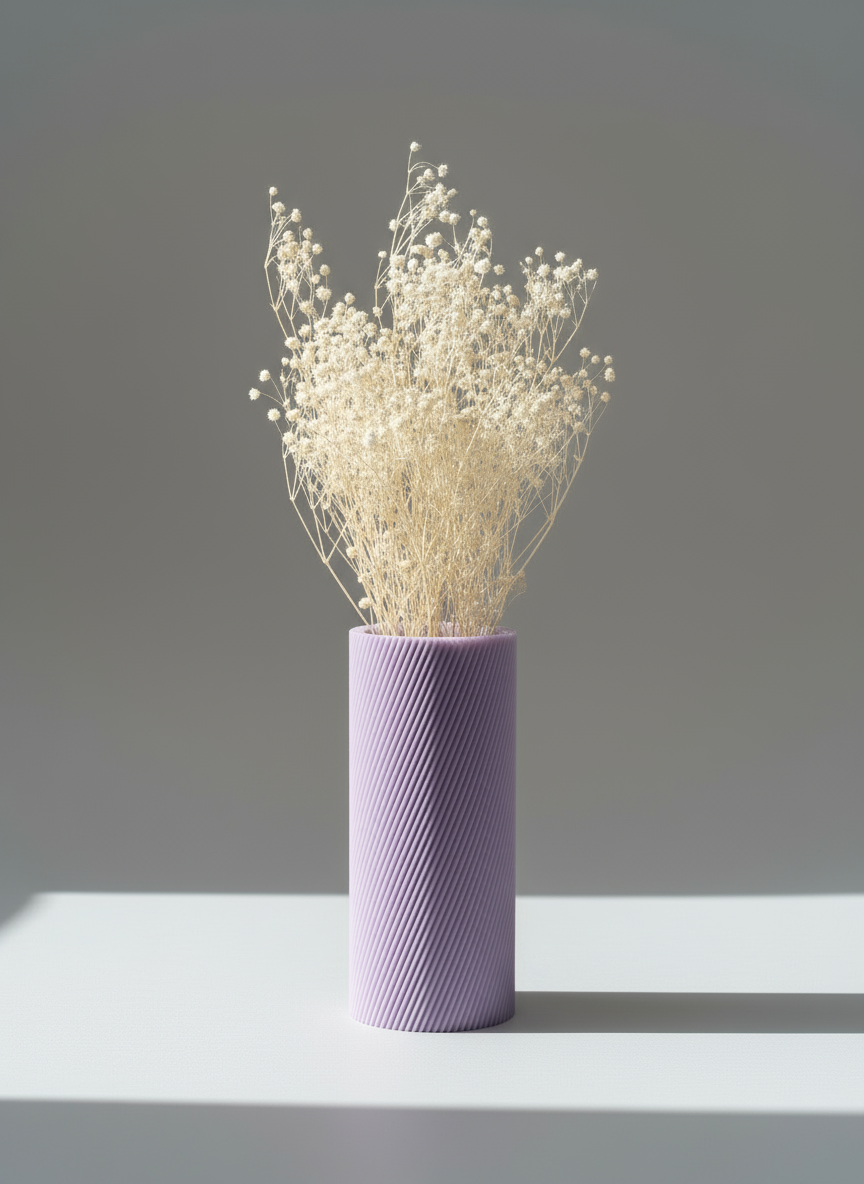 Minimalist Vase "Costa" Pastel Lila