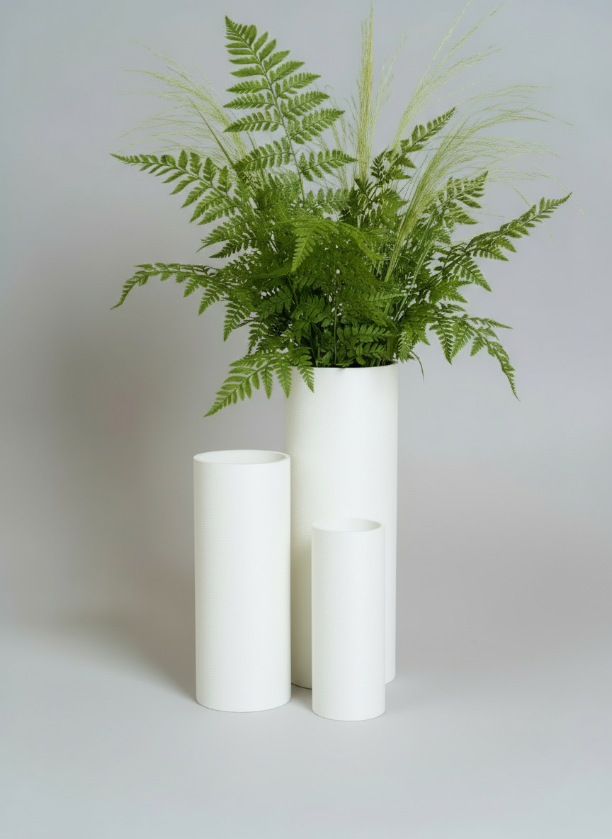 Vase Trio "Tubulus" White