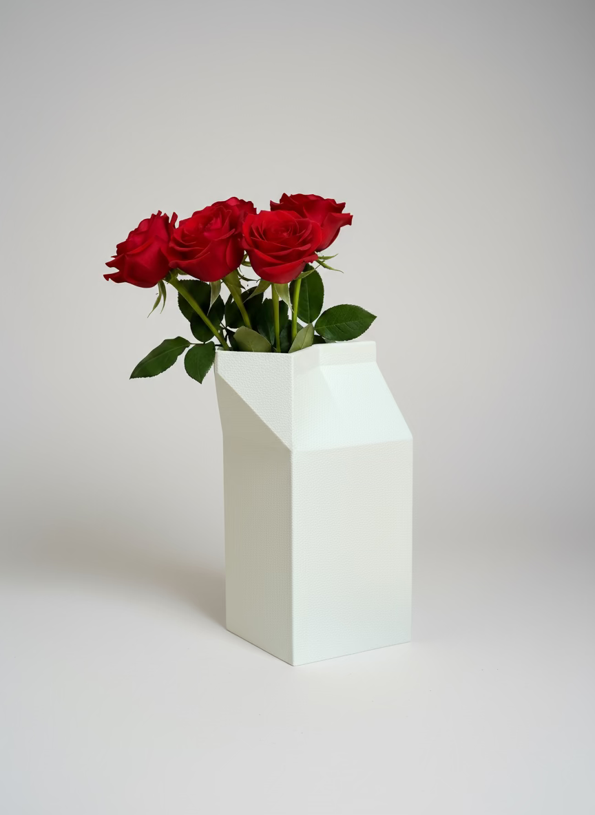 Vase "Milk Carton" White