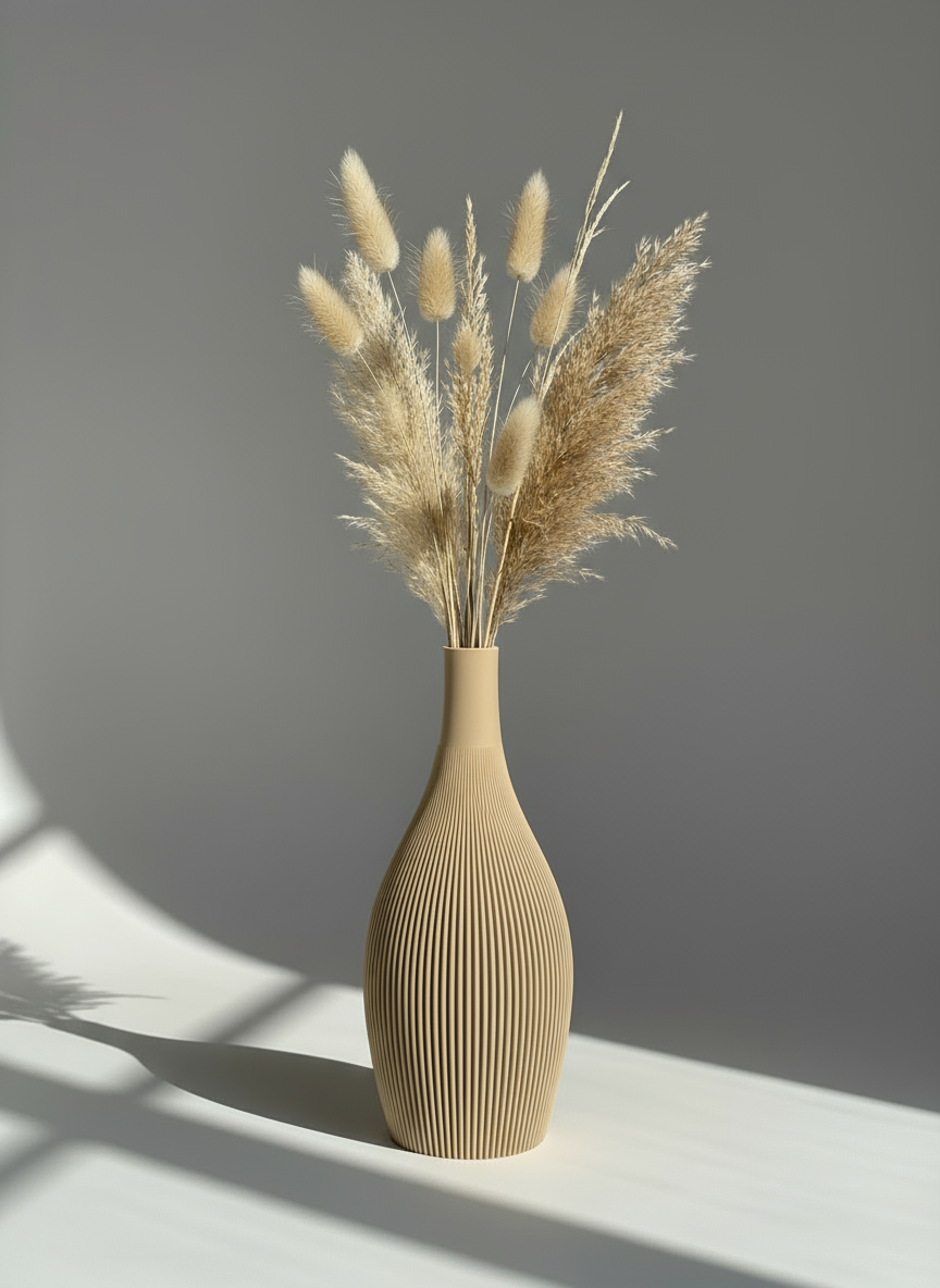 Vintage Port Vase "Calliope" Beige