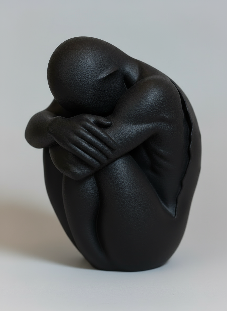 Sculpture "Fallen Angel" Black