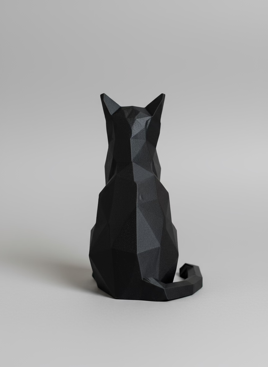 Sculpture "Low Poly Cat"