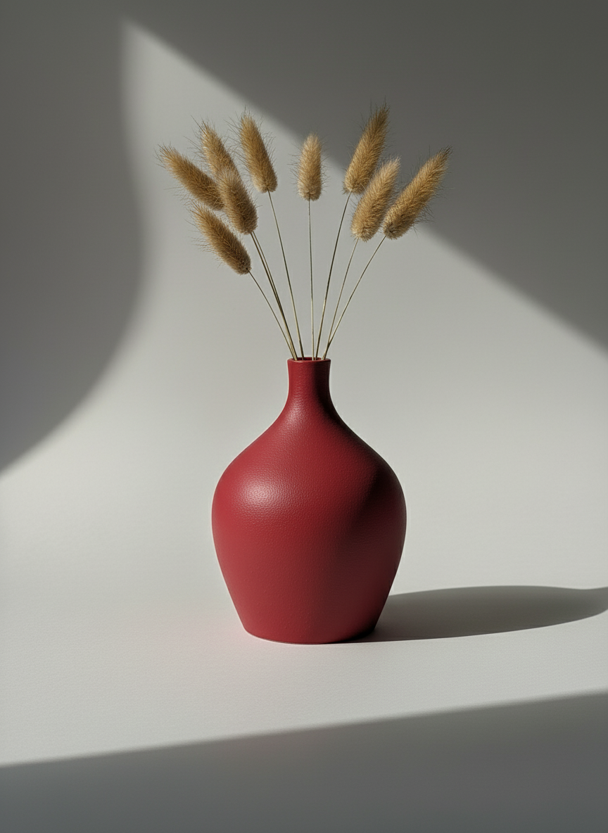 Vase "Rum" Maroon Red