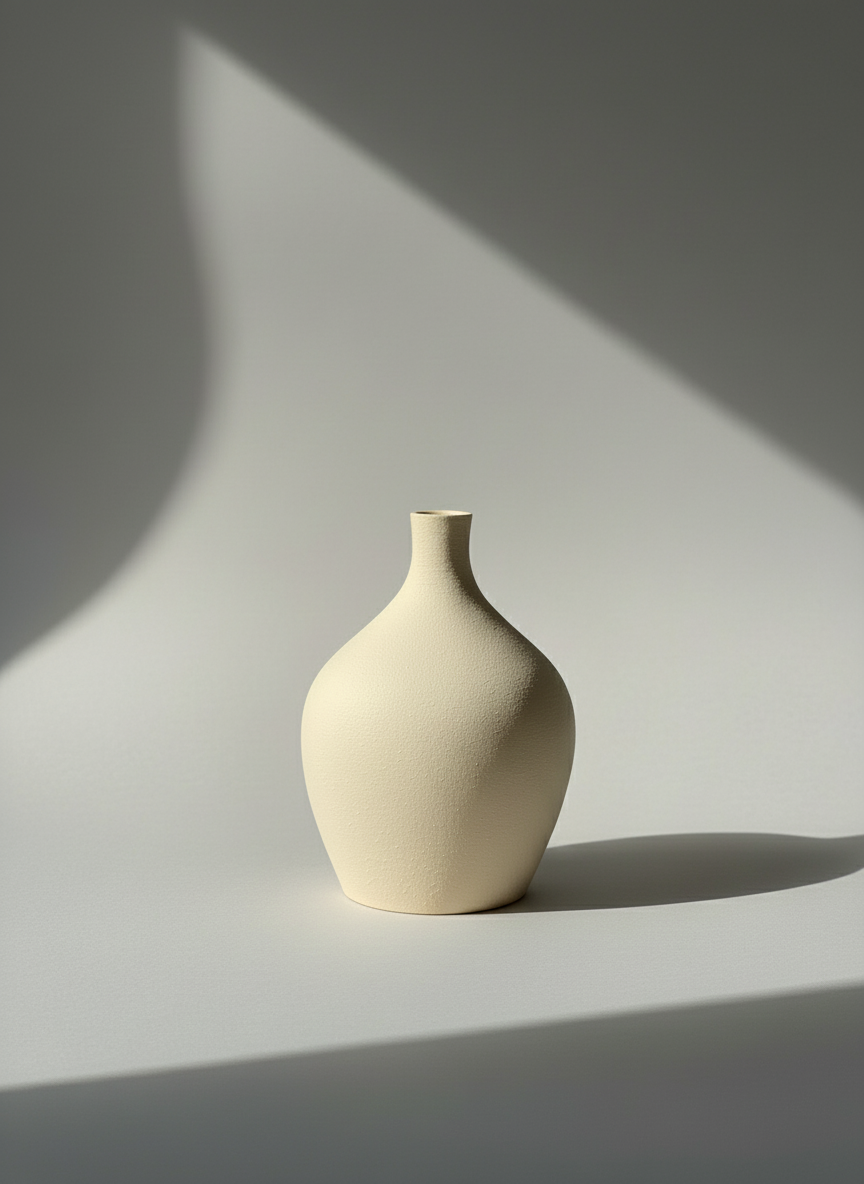 Vase "Rum" Cream White