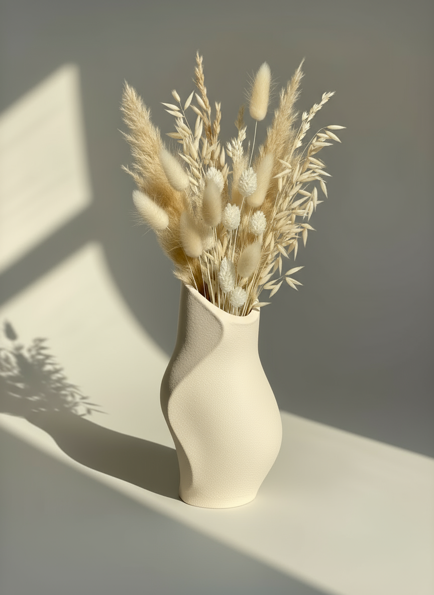 Vase "Modern Flame" Cream White