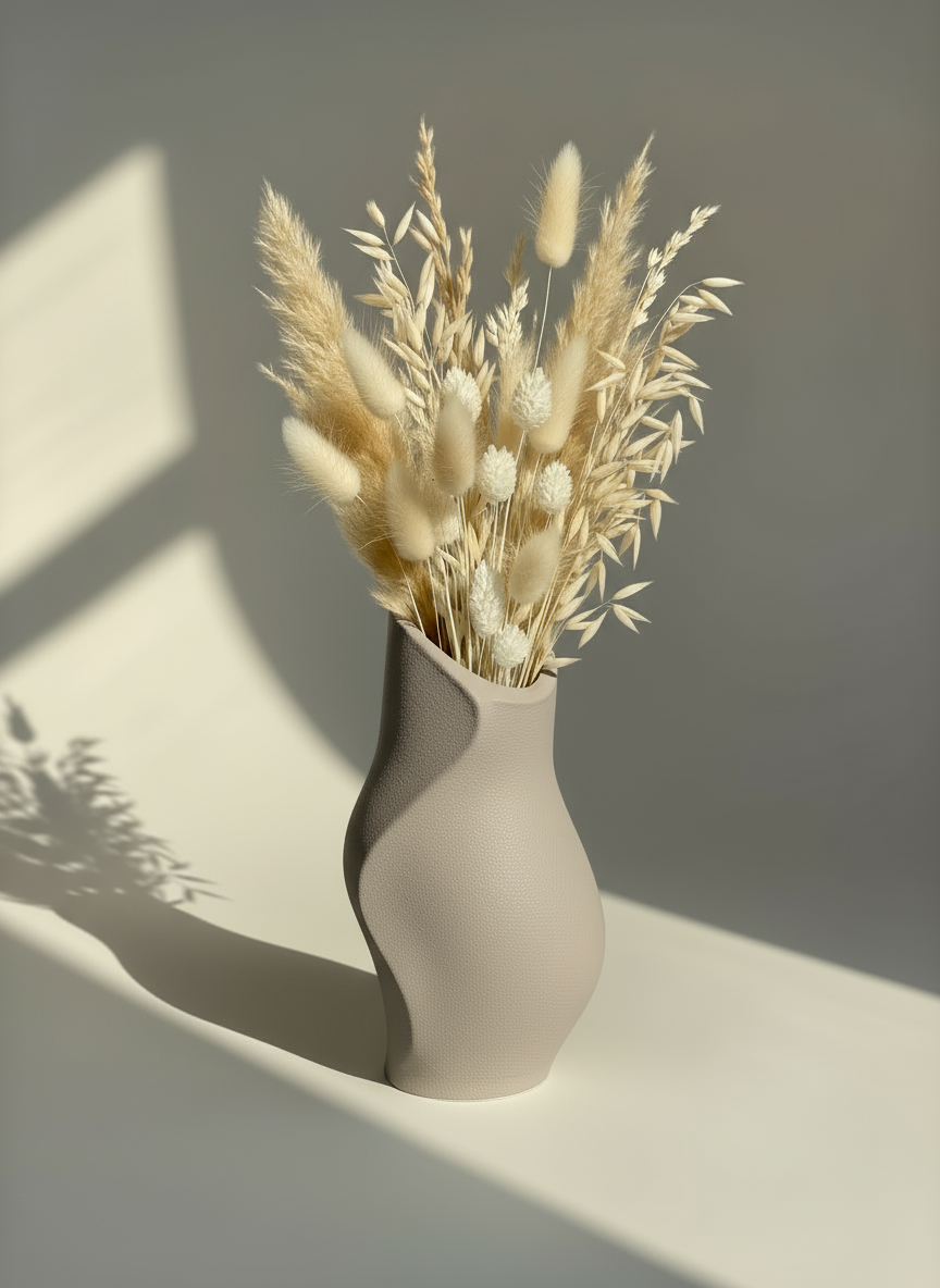 Vase "Modern Flame" Light Grey