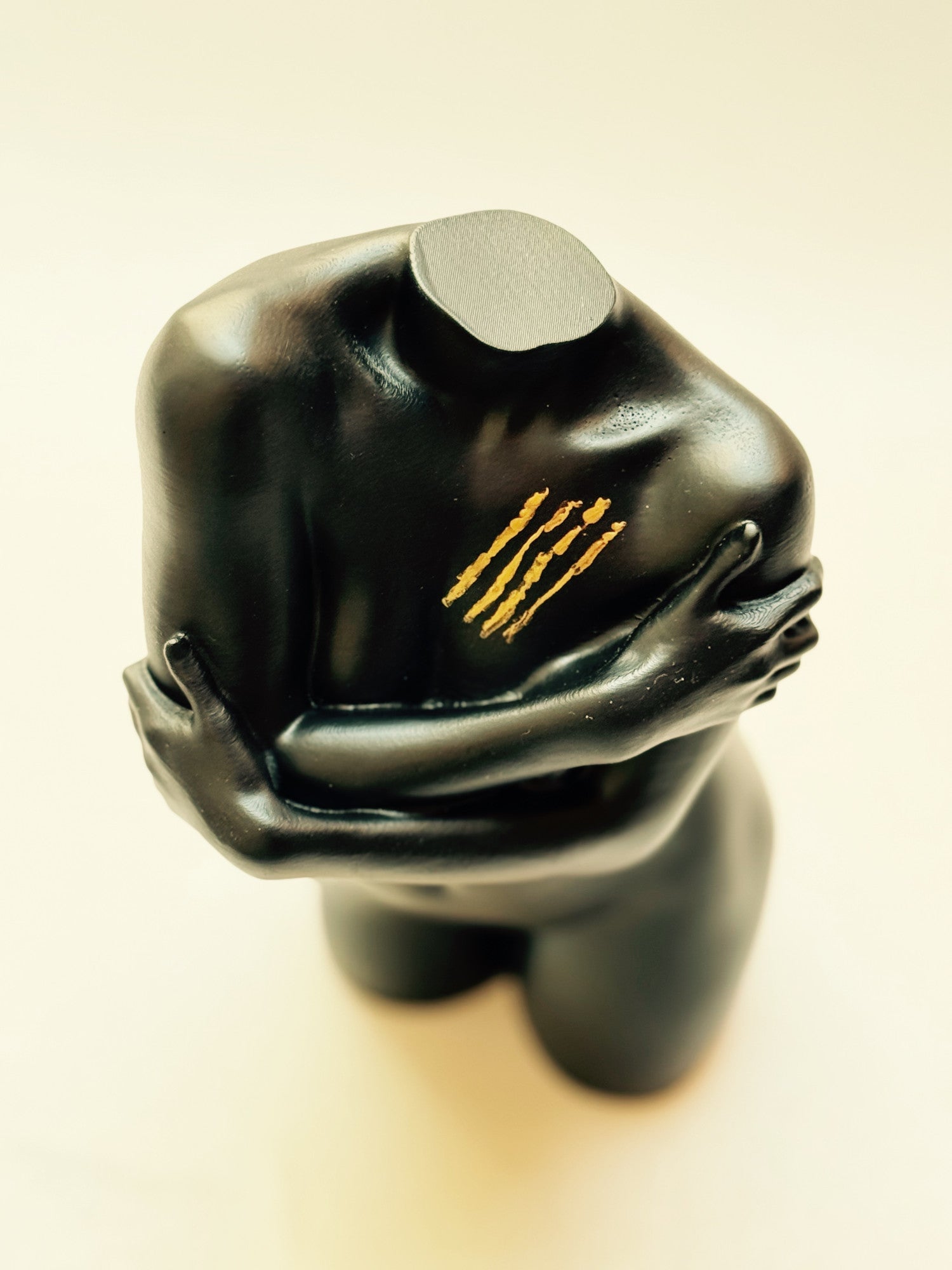 HAND PAINTED: Female Nude Sculpture "Shy Girl"