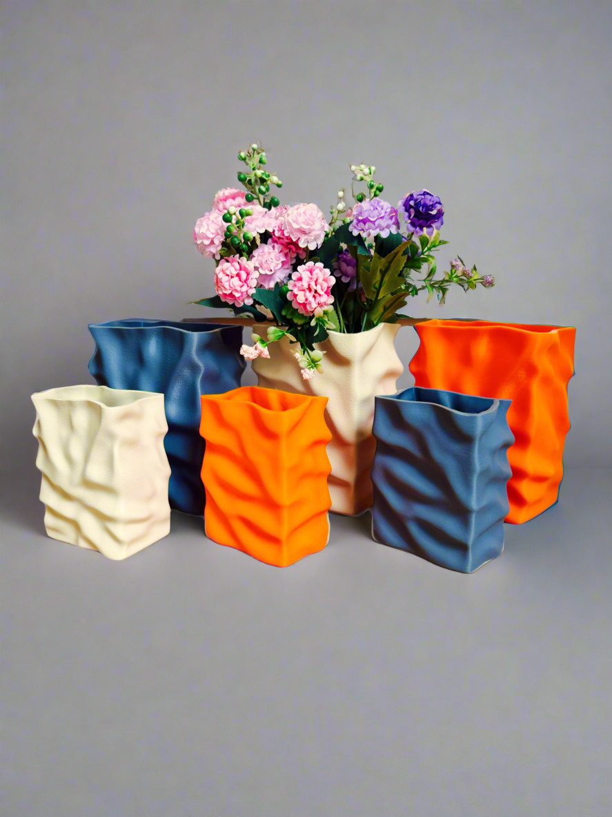 Dried Flower Vase Duo "Paper Bag"