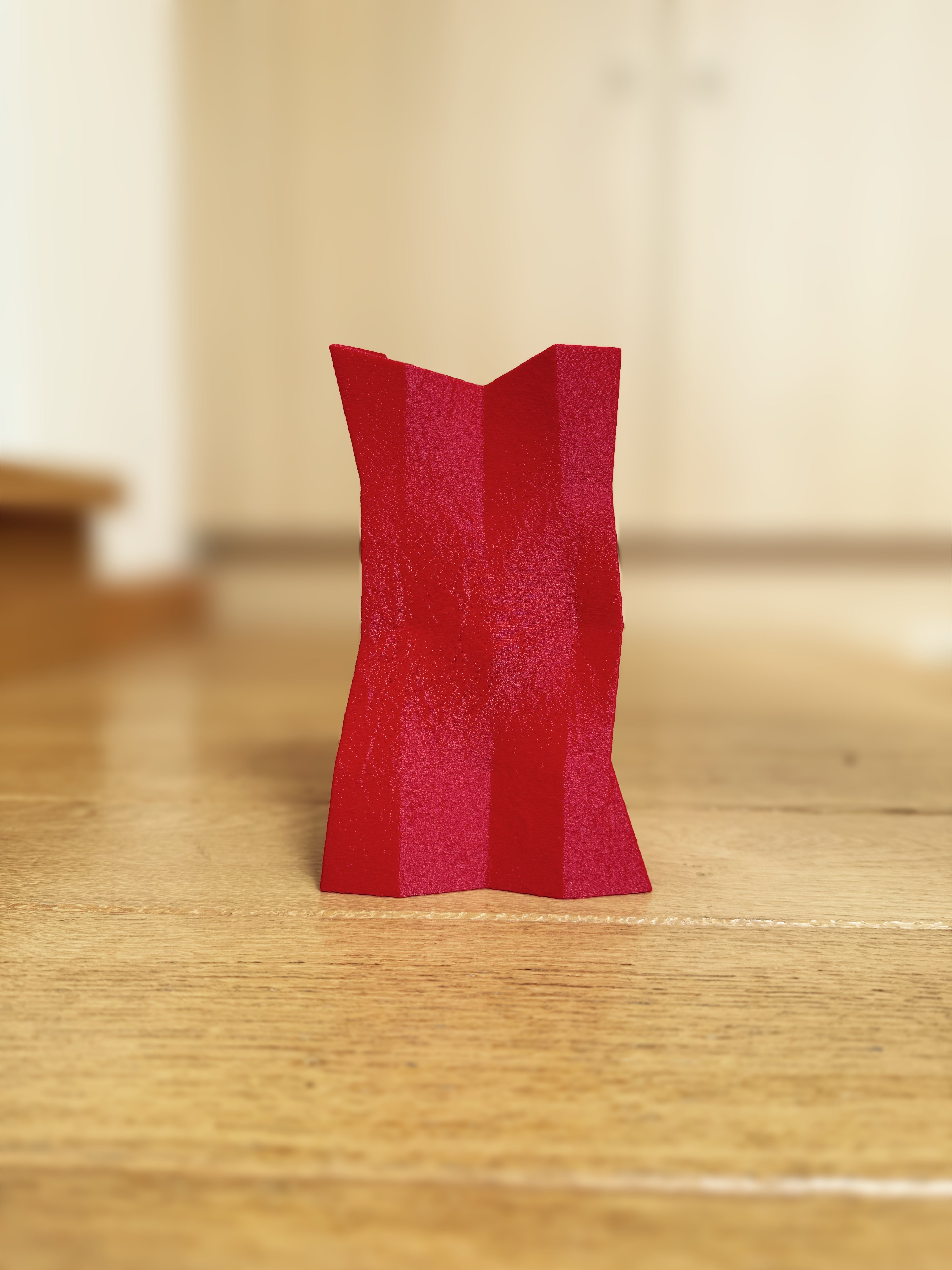 Dried Flower Vase Duo "Radica" Maroon Red