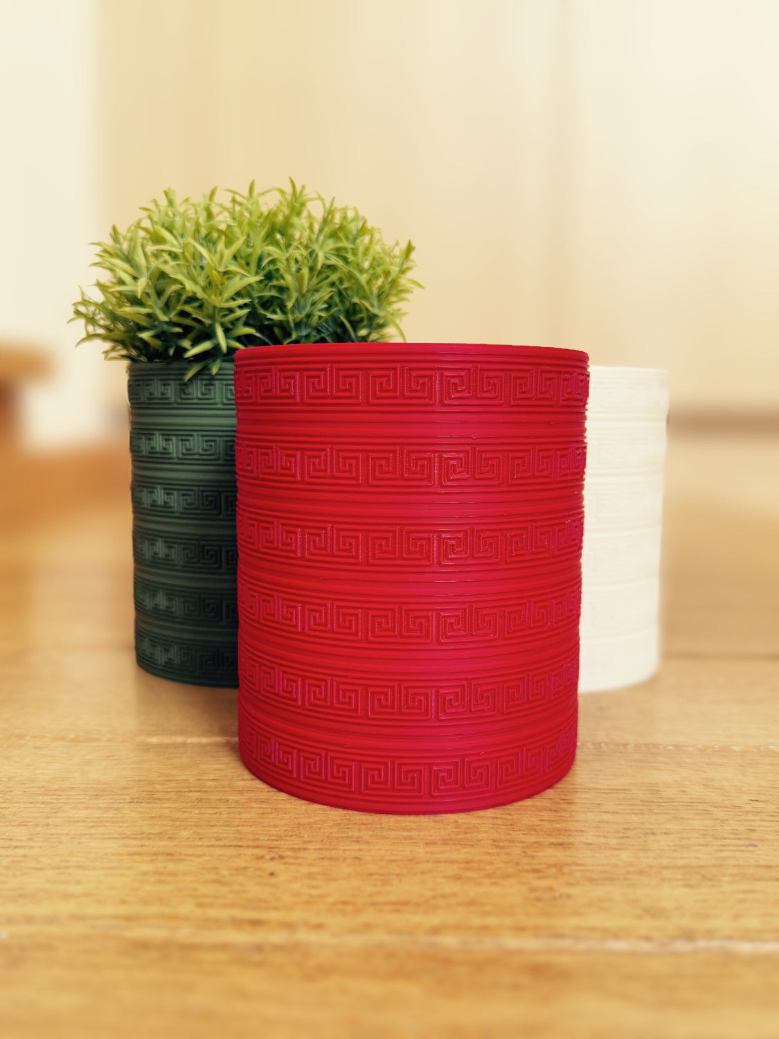Indoor Planter and Vase "Athena" with Integrated Water Drainage
