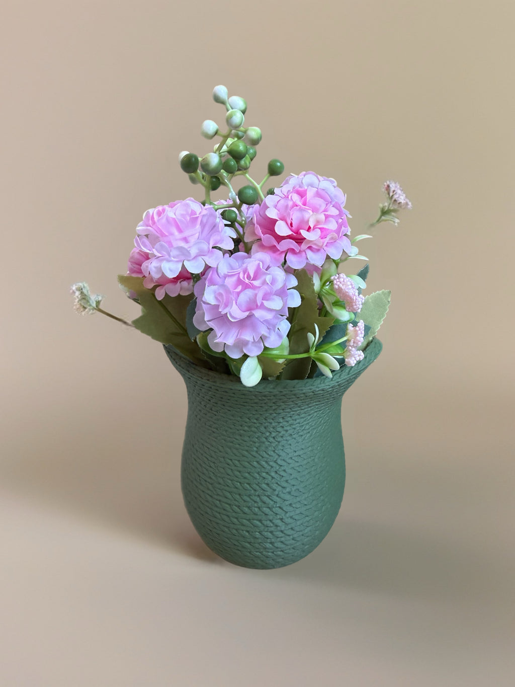 Indoor Planter " Small Jute" Olive Green