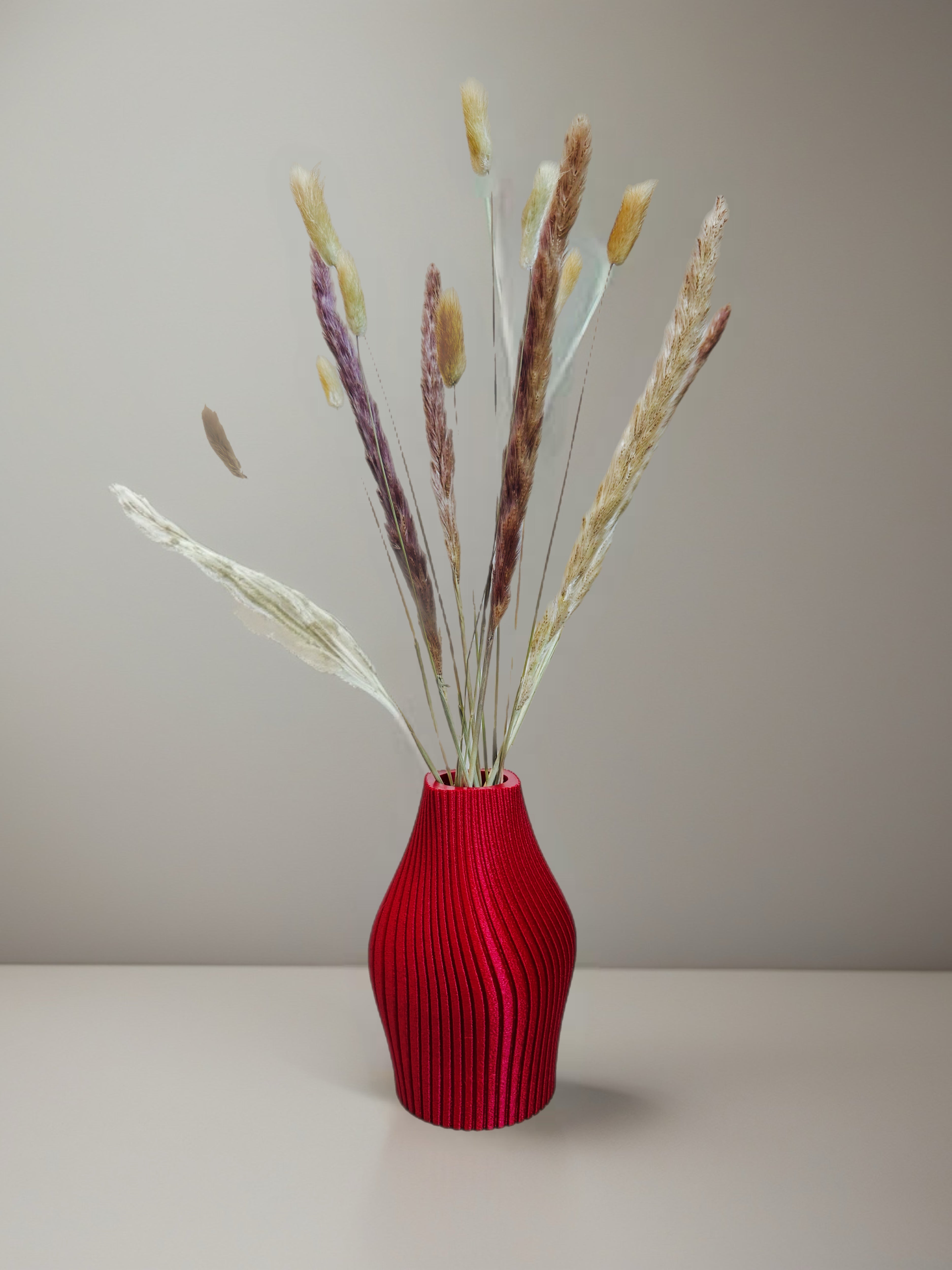 Vase "Lucky" Maroon Red