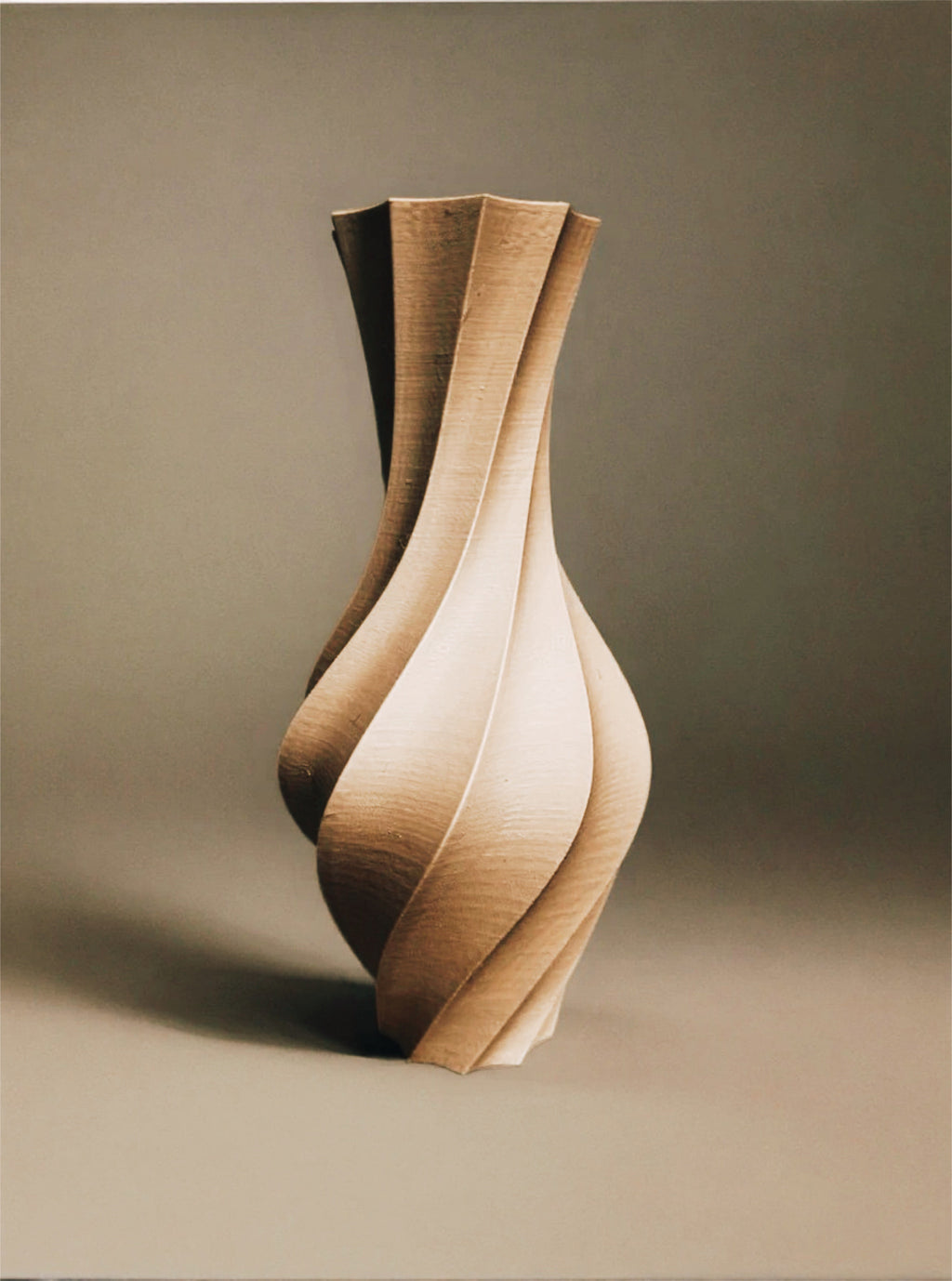 Indoor Vase "Tornado" Beige