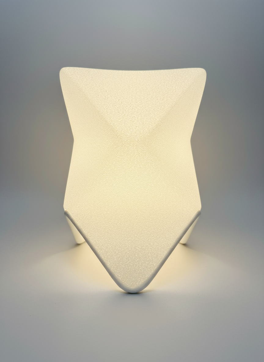 3D Printed Vases Decor Lamp Art - Lamp "Origami"