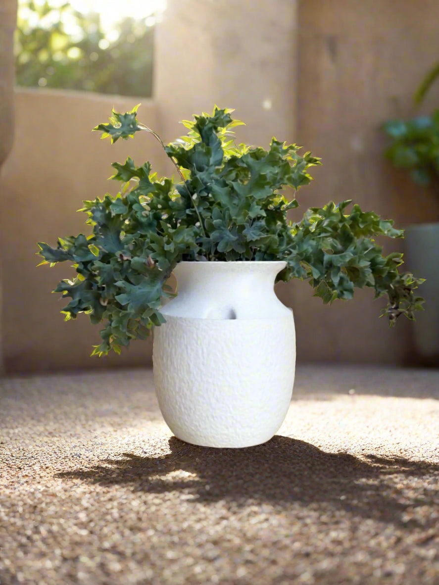 Outdoor Bright White Planter "Kyoto"