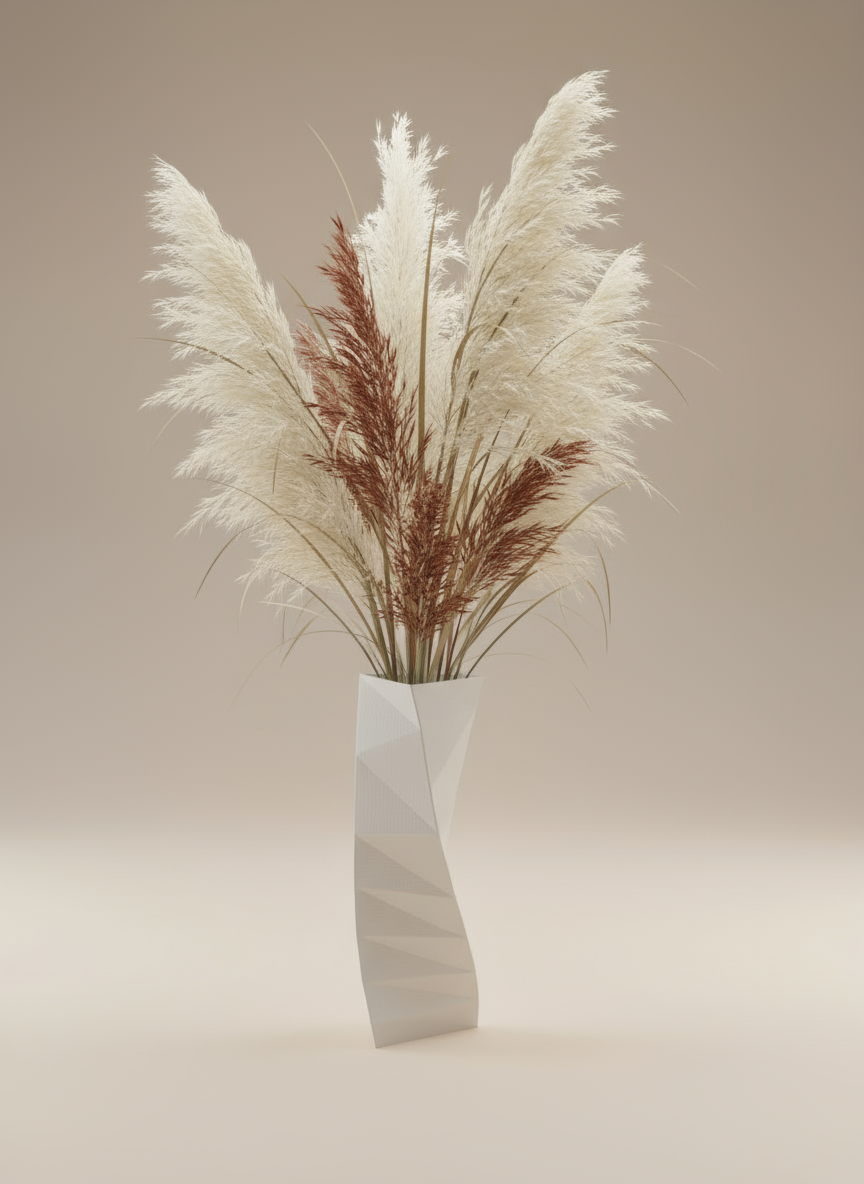 Vase "Twister" White