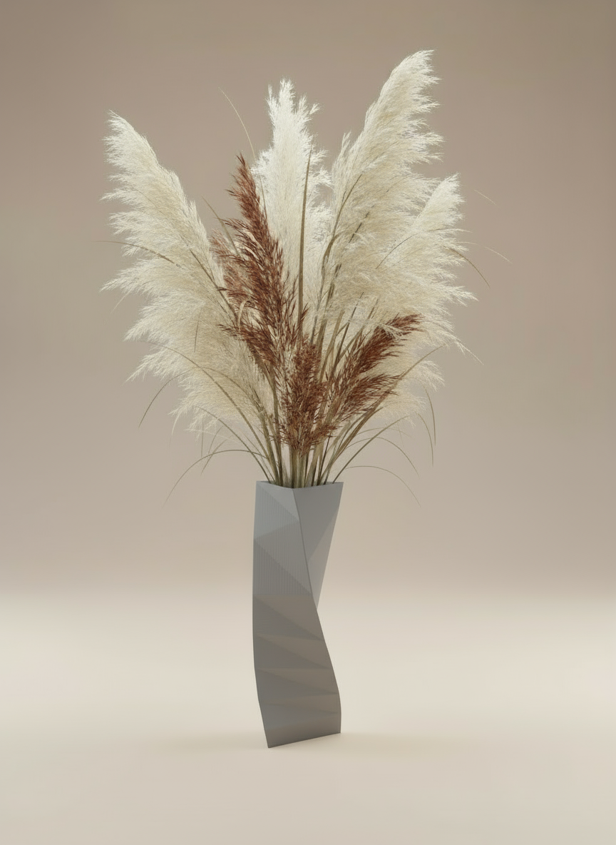 Vase "Twister" Light Grey