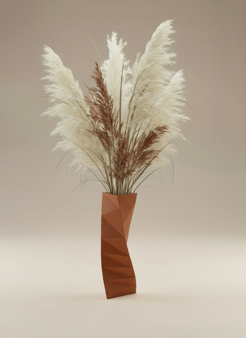 Vase "Twister" Terracotta