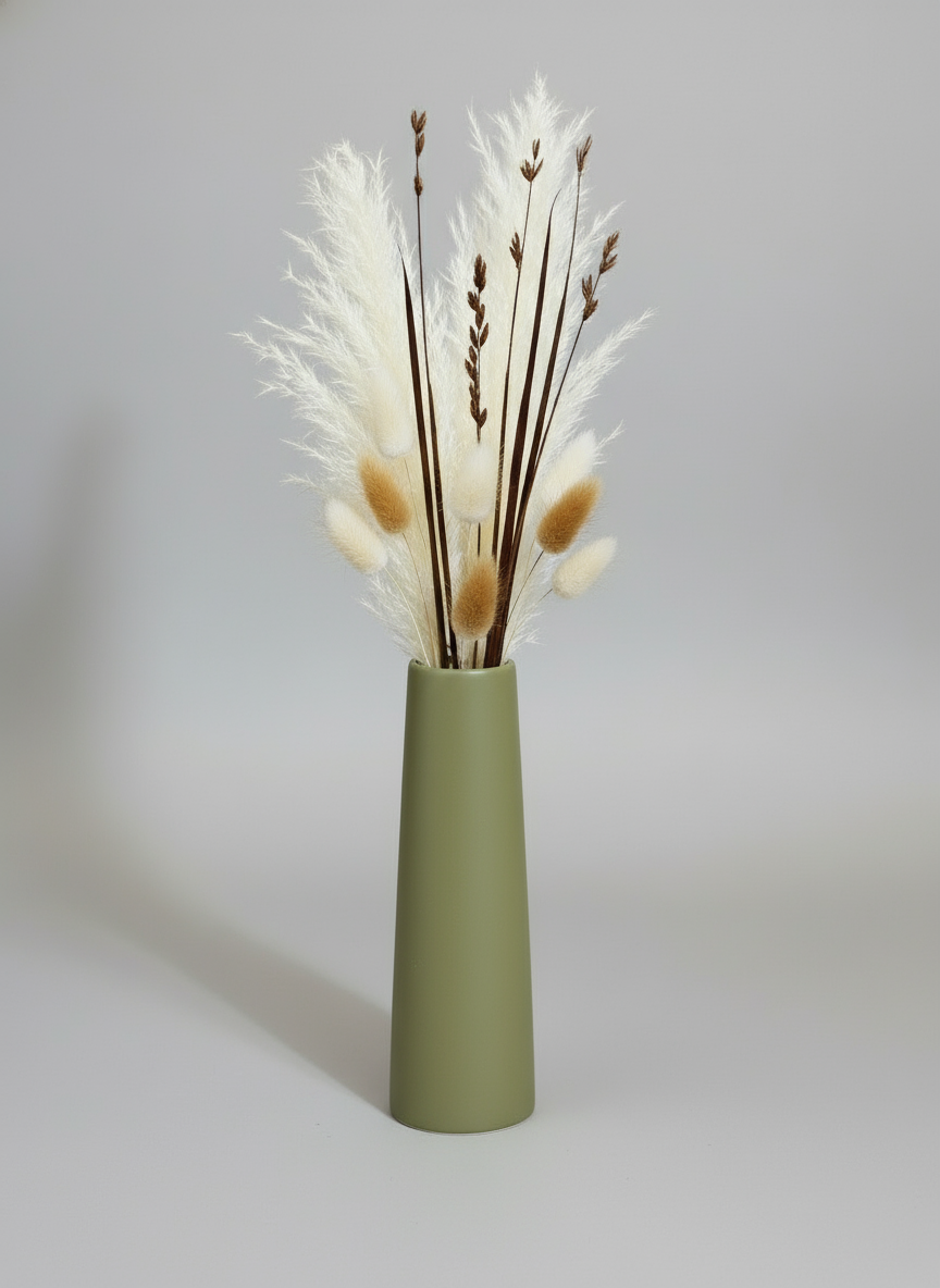 Vase "Obelisk" Olive Green