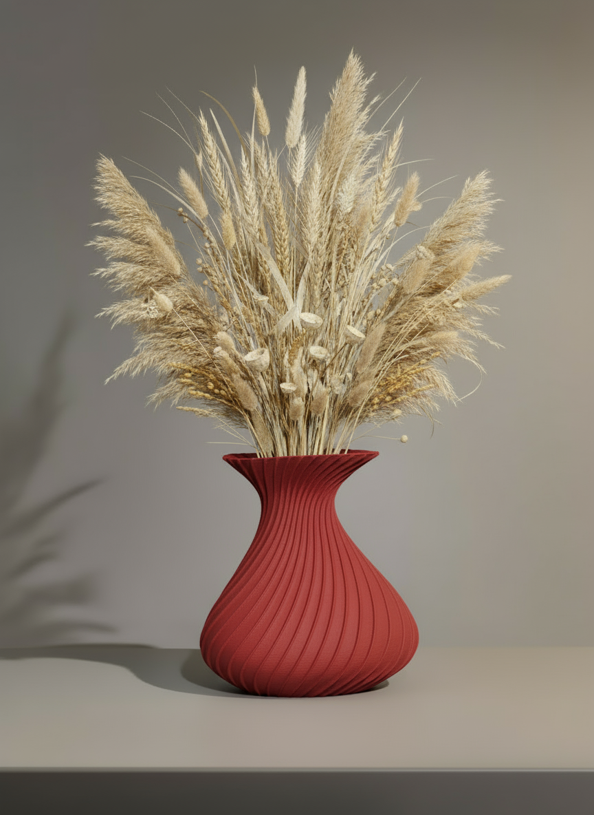 Vase "Semplice" Maroon Red