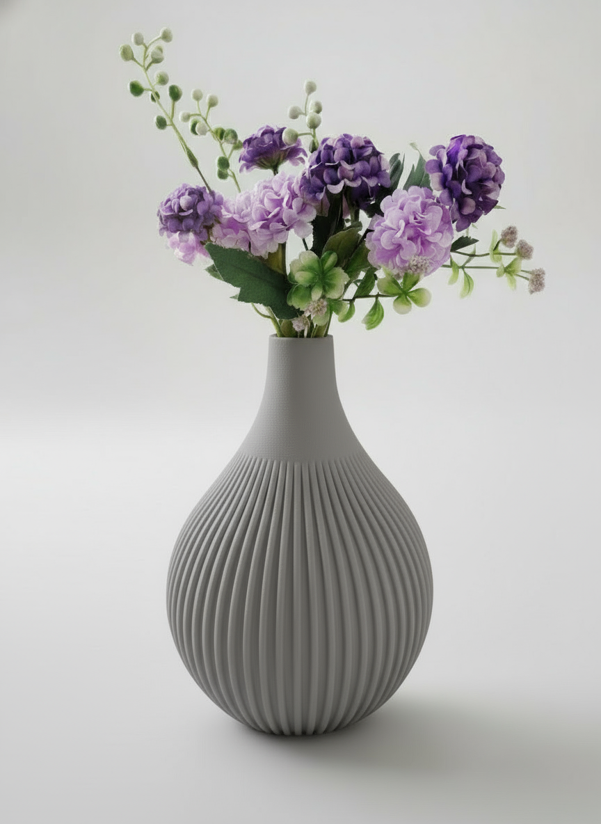 Vase "Obira" Light Grey