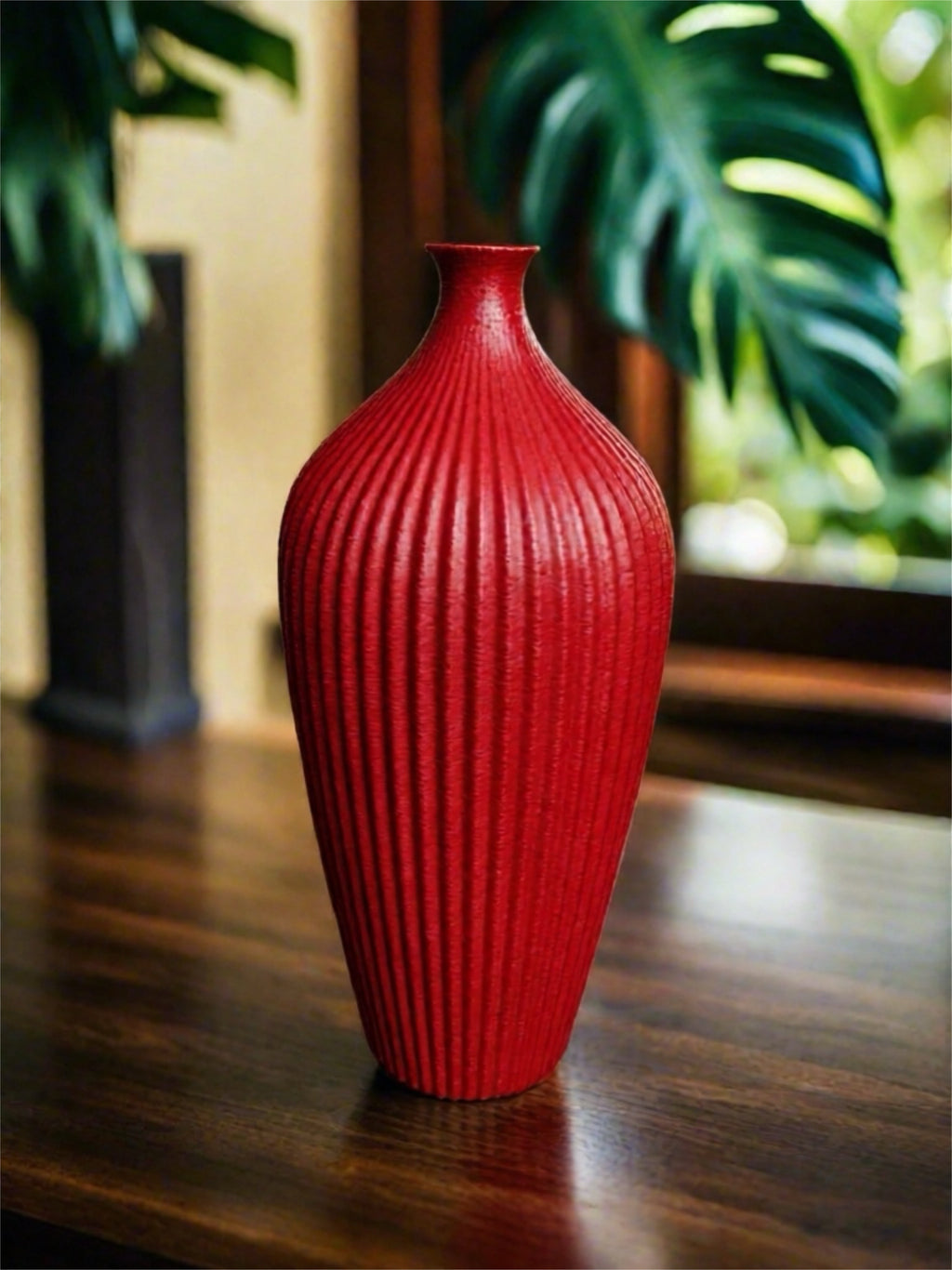 Vase "Antigua" Maroon Red