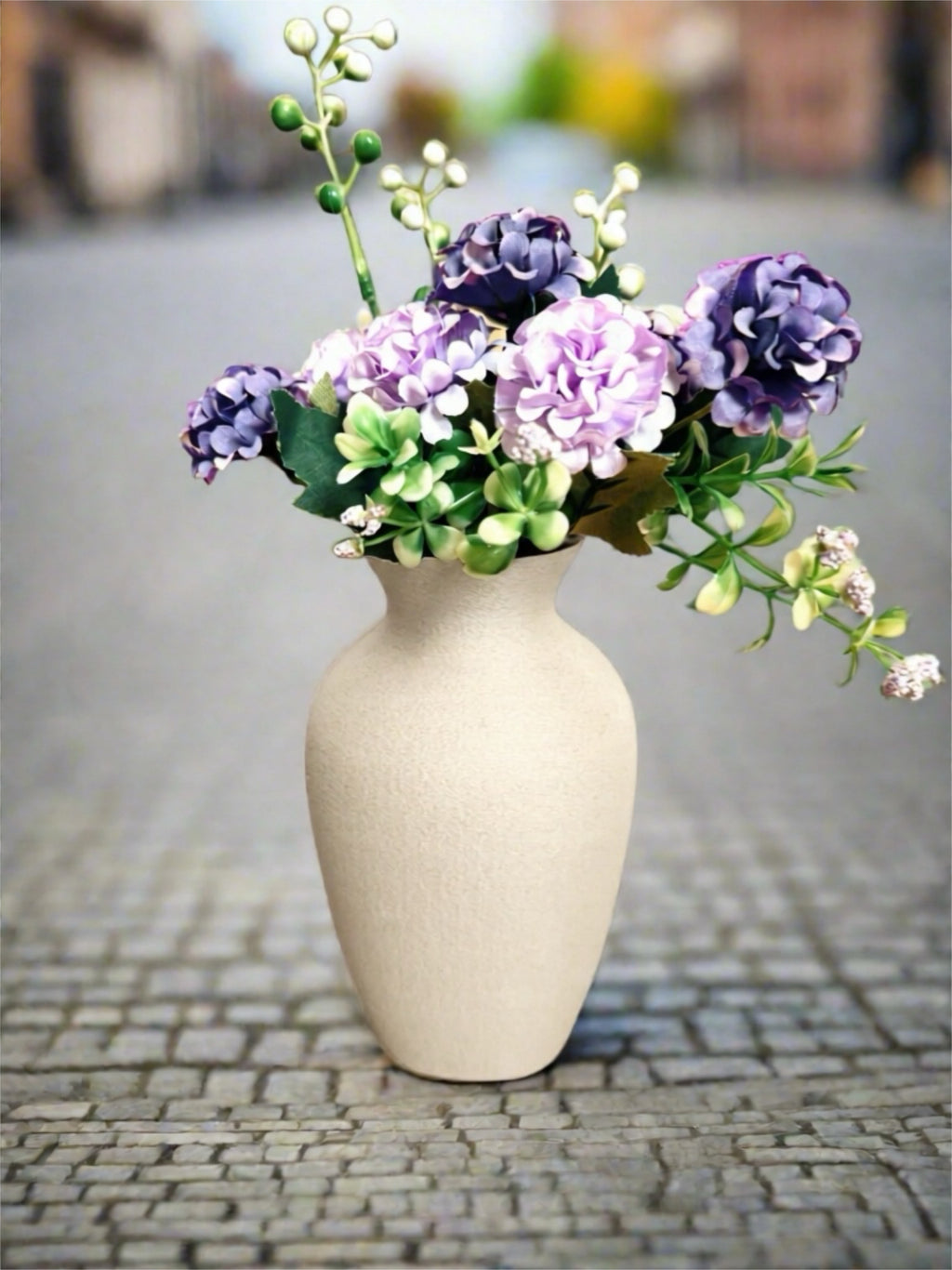 Indoor Vase "Troye" Cream White