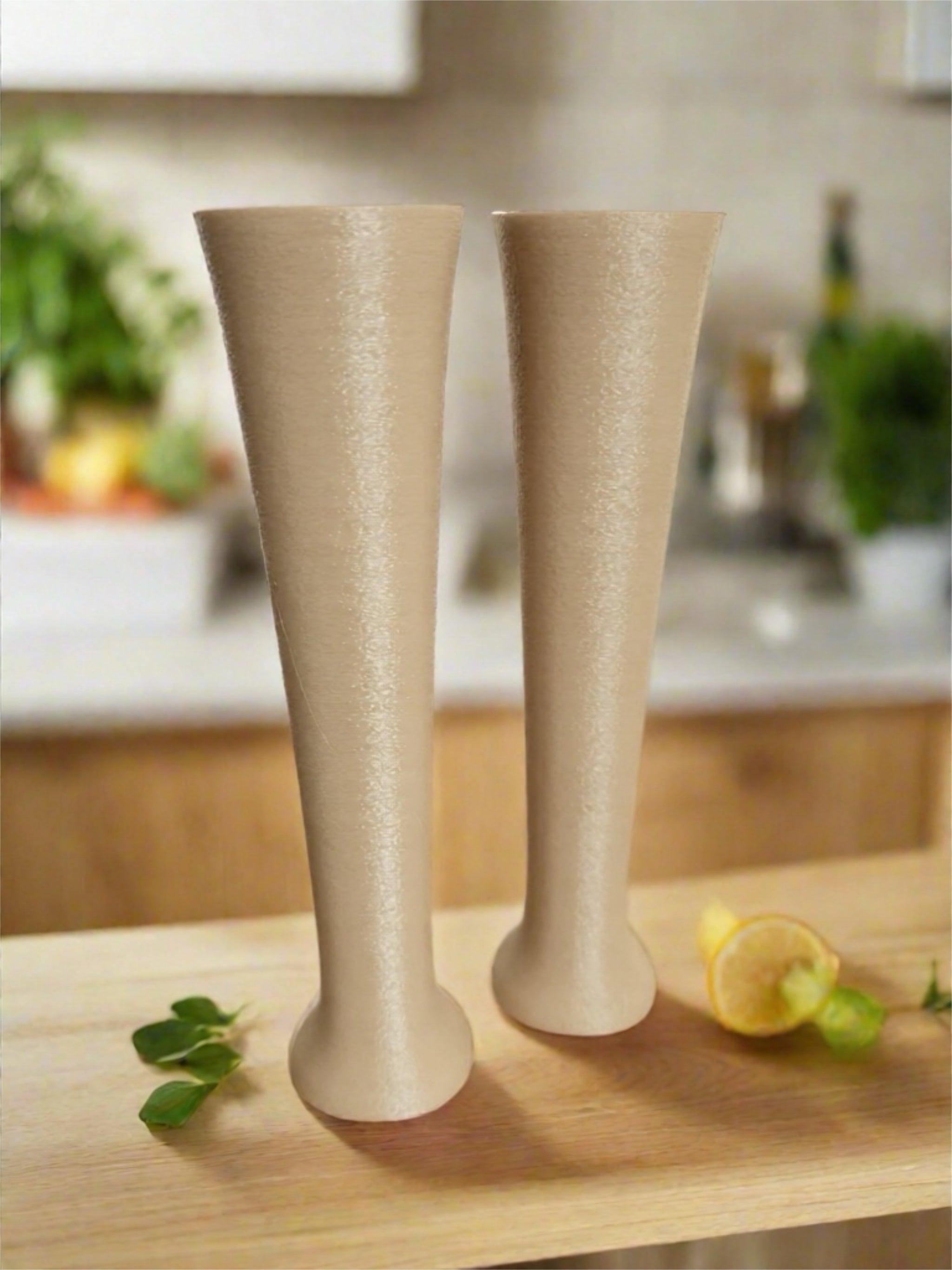 Vase Duo "Cleo" Beige