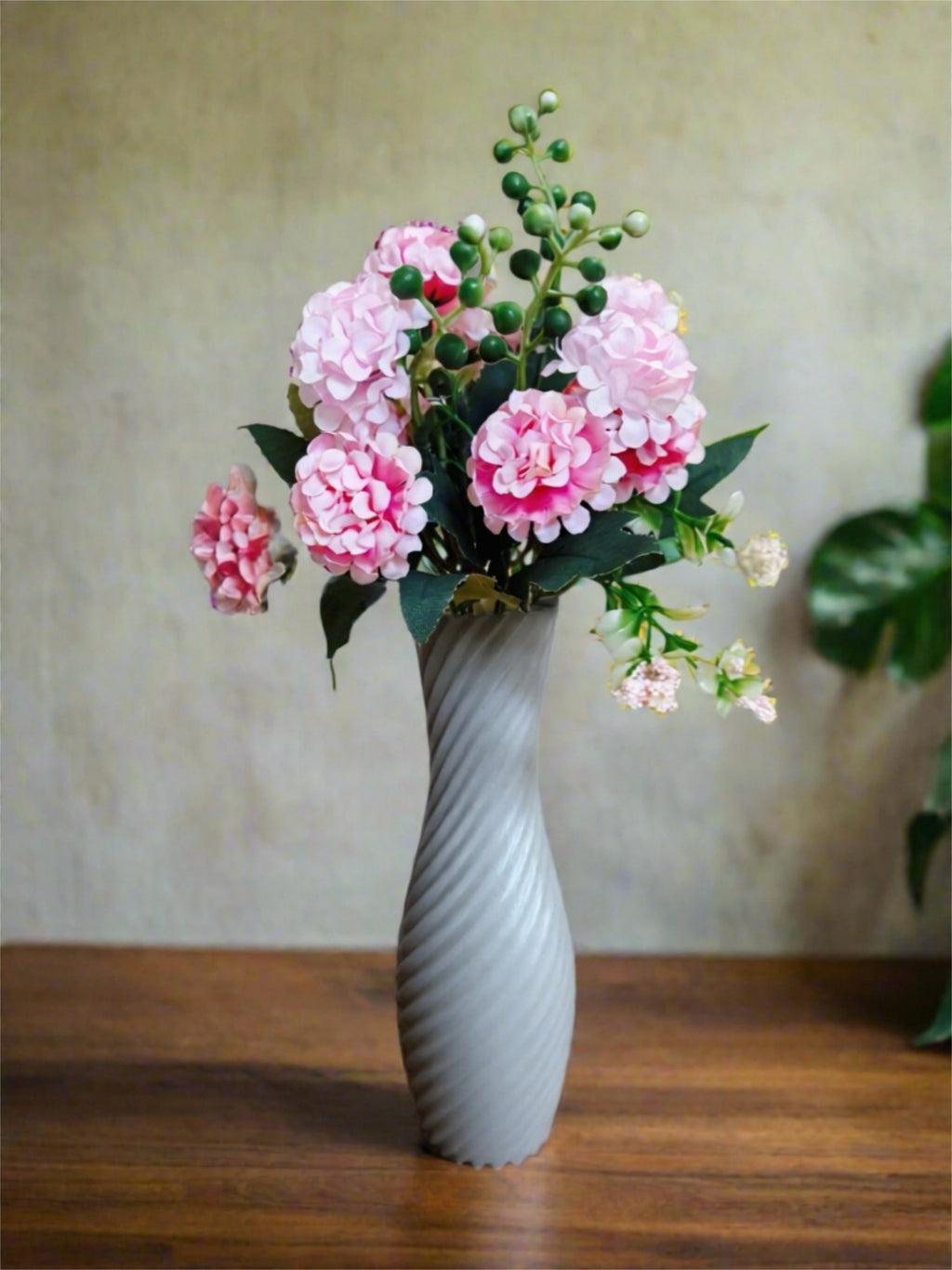 Vase "Helix" Light Grey