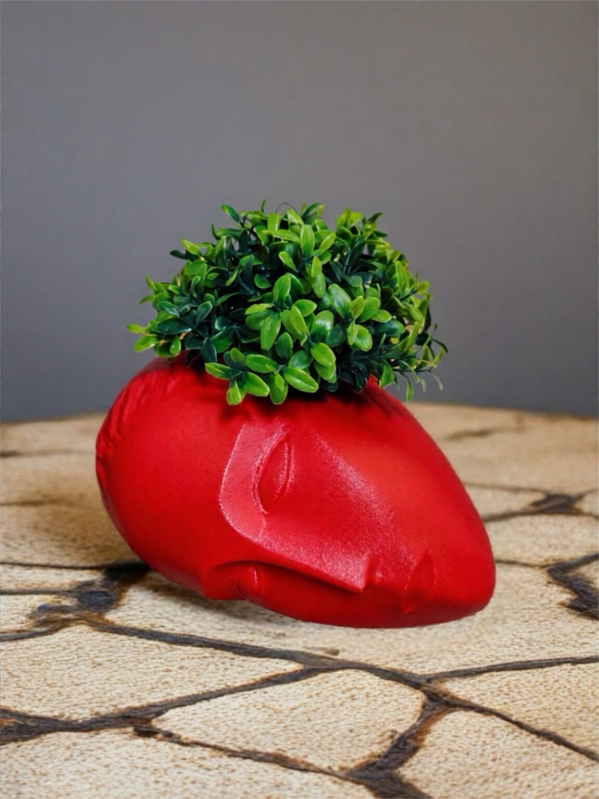 Indoor Vase / Planter "Sleeping Muse" Maroon Red