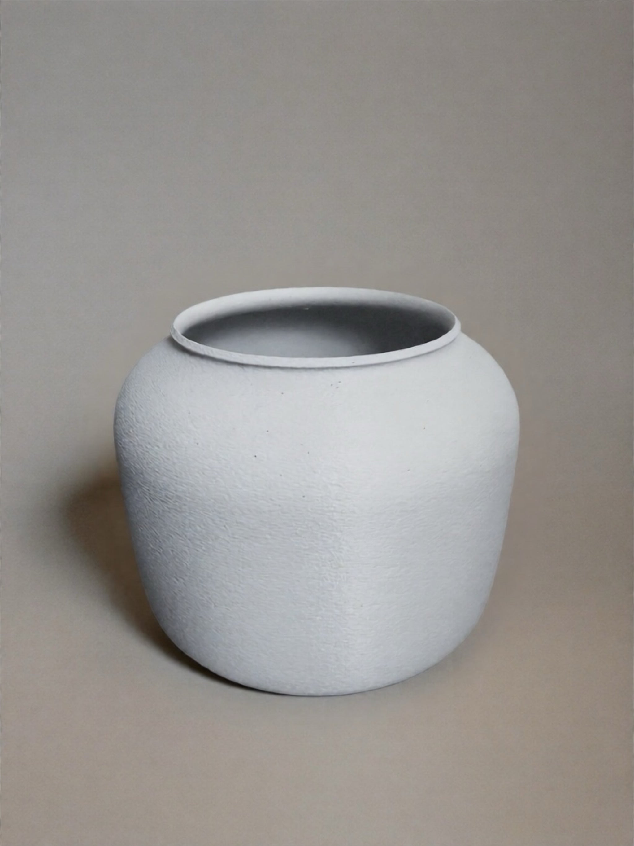 Vase and Indoor Planter "Mercury" Light Grey