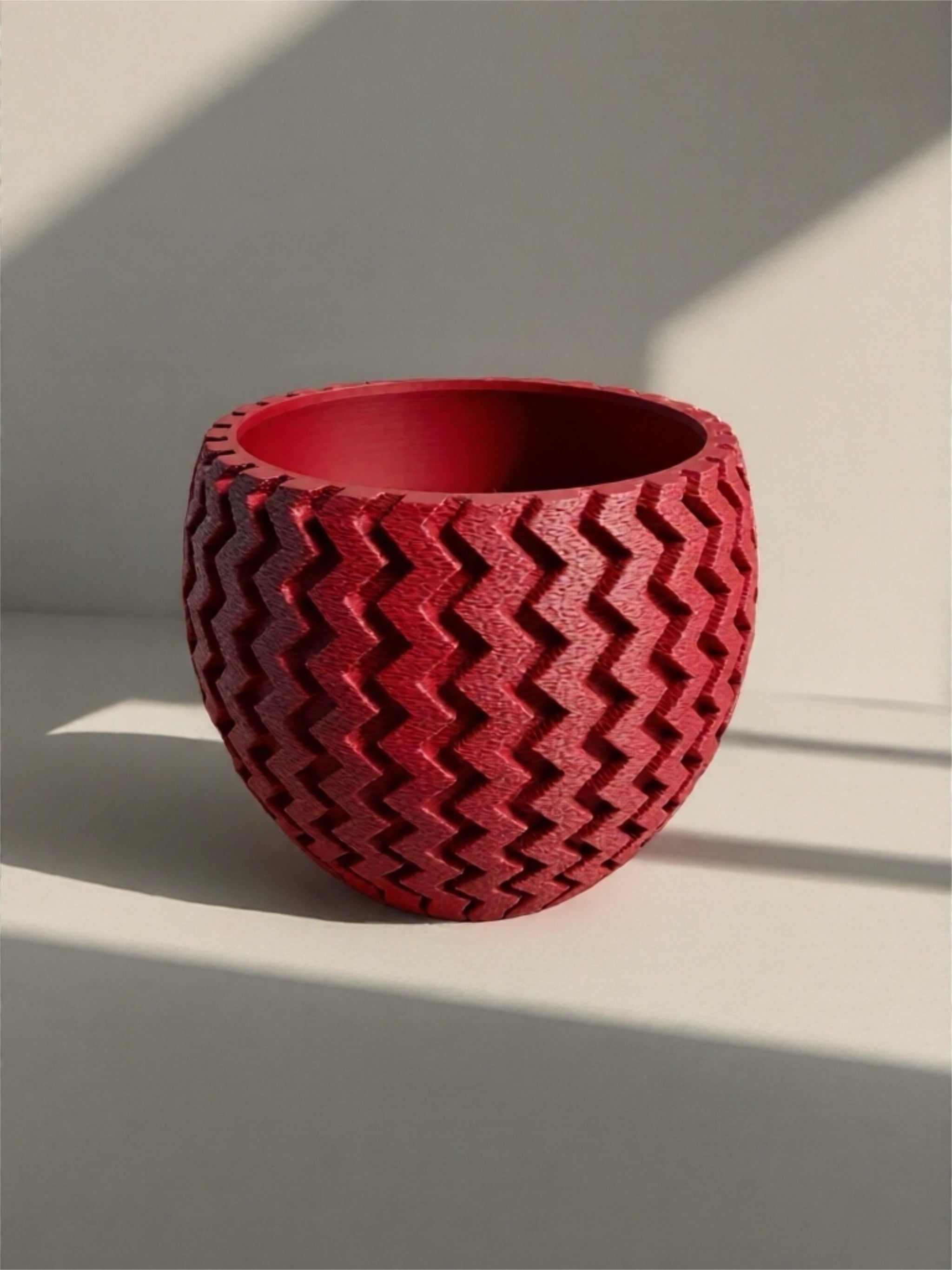 Planter Solo or Duo "Radiona" Maroon Red